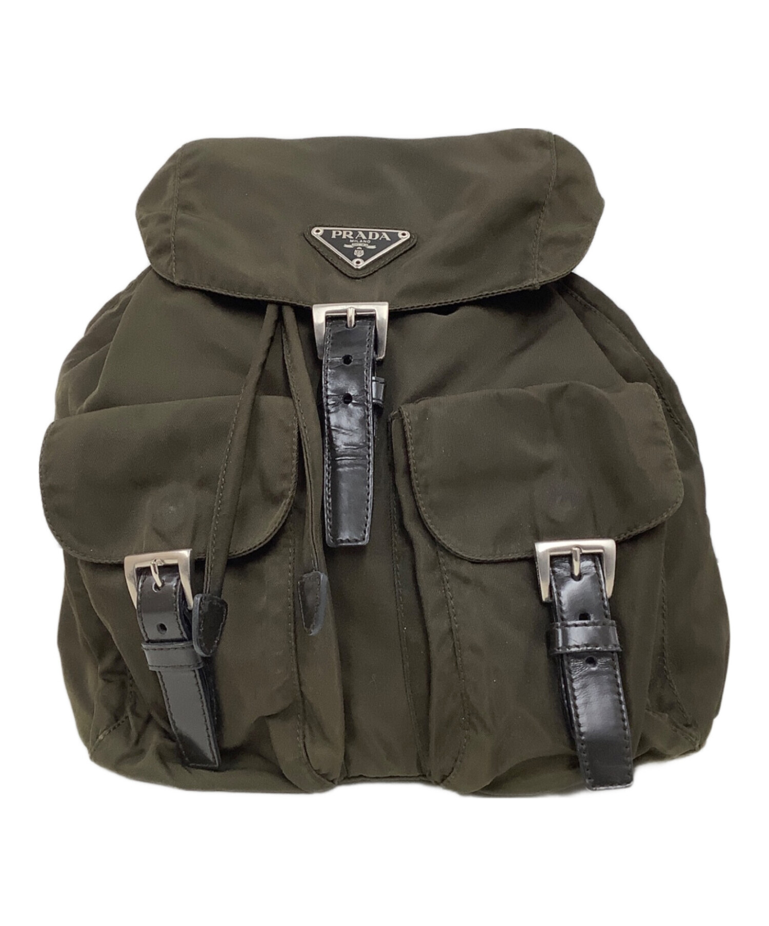 中古・古着通販】PRADA (プラダ) ナイロンリュック オリーブ｜ブランド