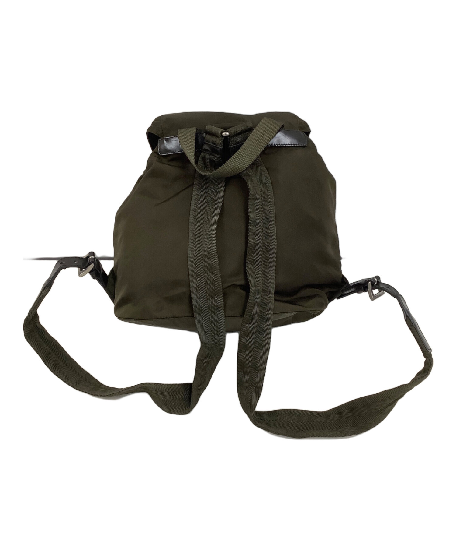 PRADA ナイロンリュック オリーブグリーン 中古・古着通販】PRADA (プラダ) ナイロンリュック オリーブ｜ブランド