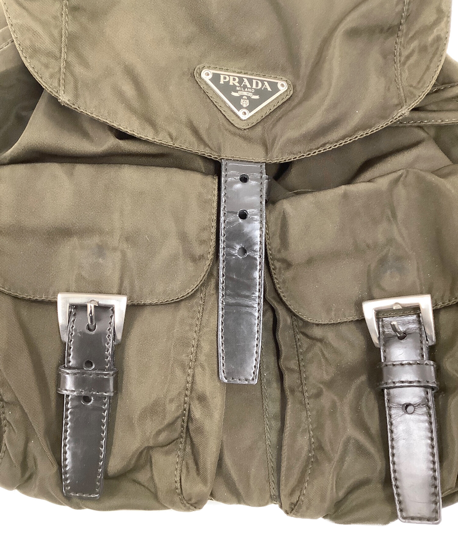中古・古着通販】PRADA (プラダ) ナイロンリュック オリーブ｜ブランド