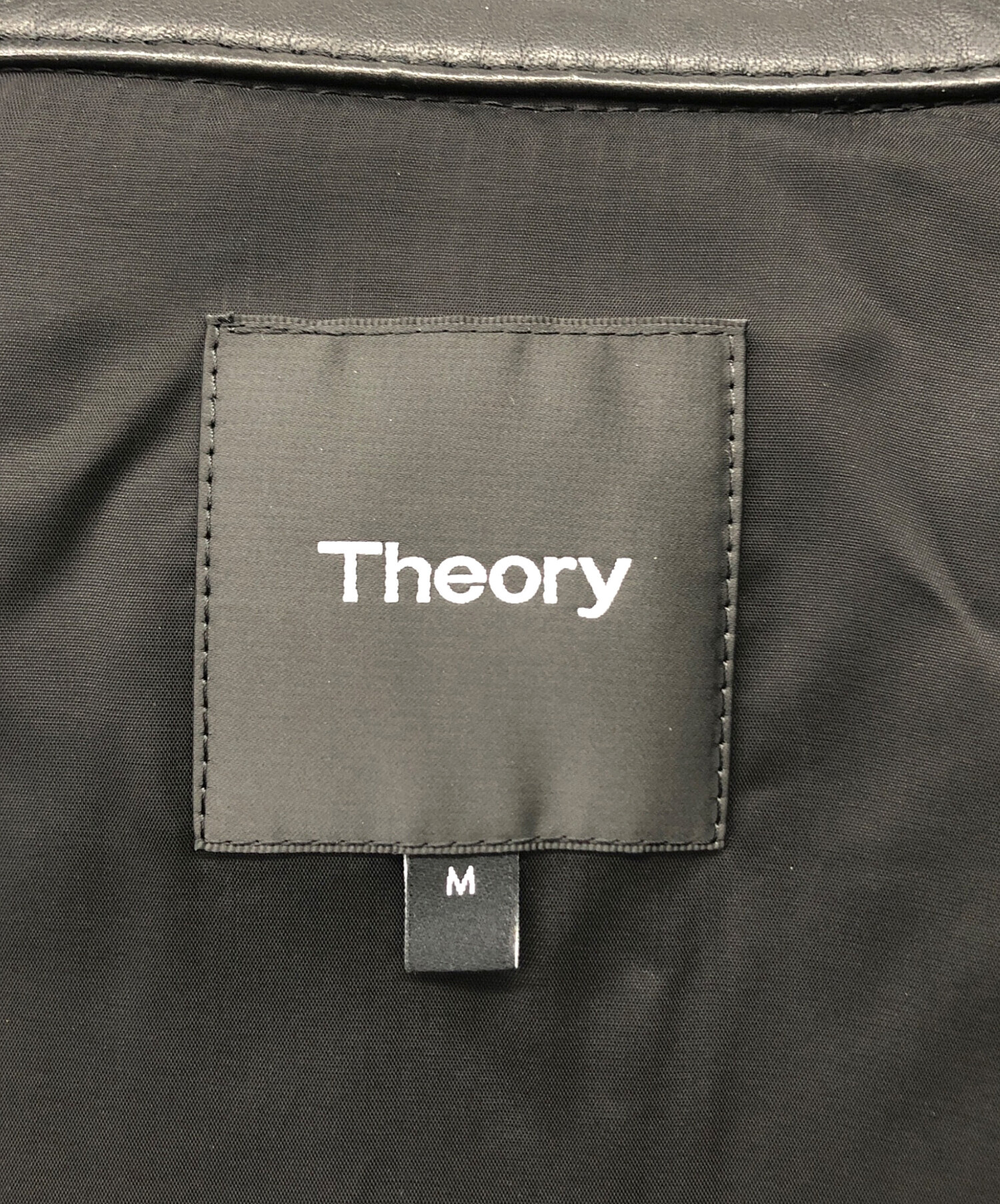 セオリー theory レザージャケット ブラック M 中古・古着通販】theory (セオリー) レザージャケット ブラック サイズ