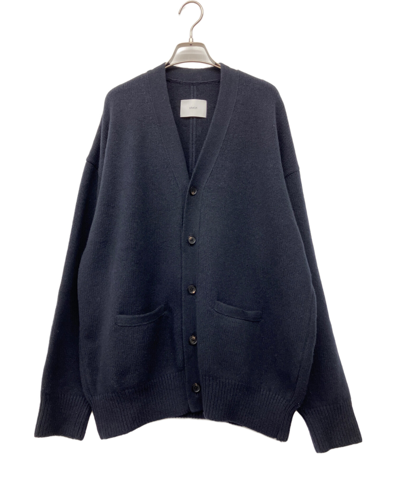 stein シュタイン　キッドモヘアカーディガン　ネイビー　M 中古・古着通販】stein (シュタイン) ニットカーディガン
