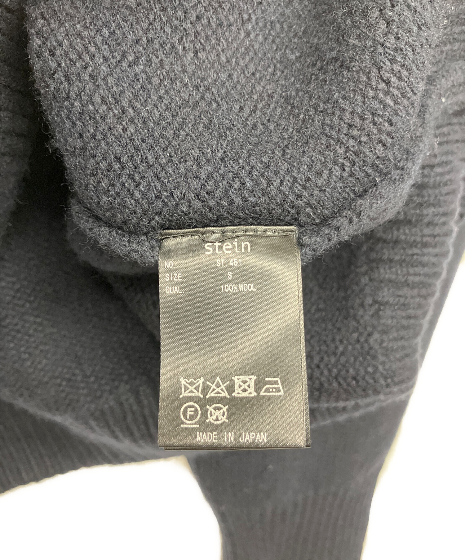 中古・古着通販】stein (シュタイン) ニットカーディガン ネイビー