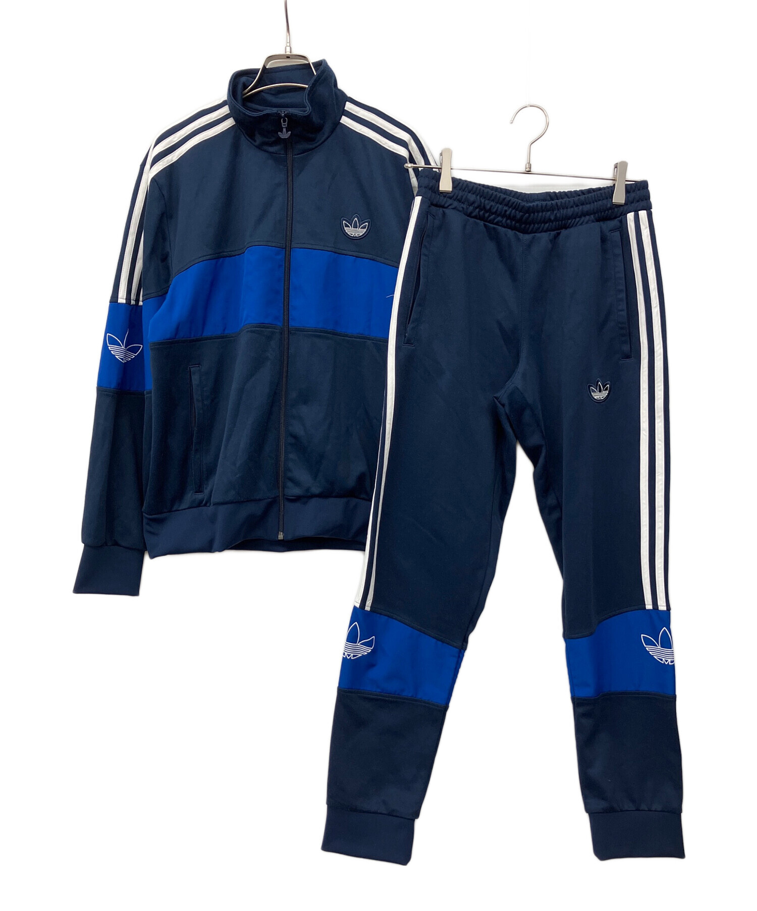 【未使用品】60s アディダス セットアップ ジャージ スポーツ ウェア M 中古・古着通販】adidas (アディダス) セットアップジャージ ネイビー