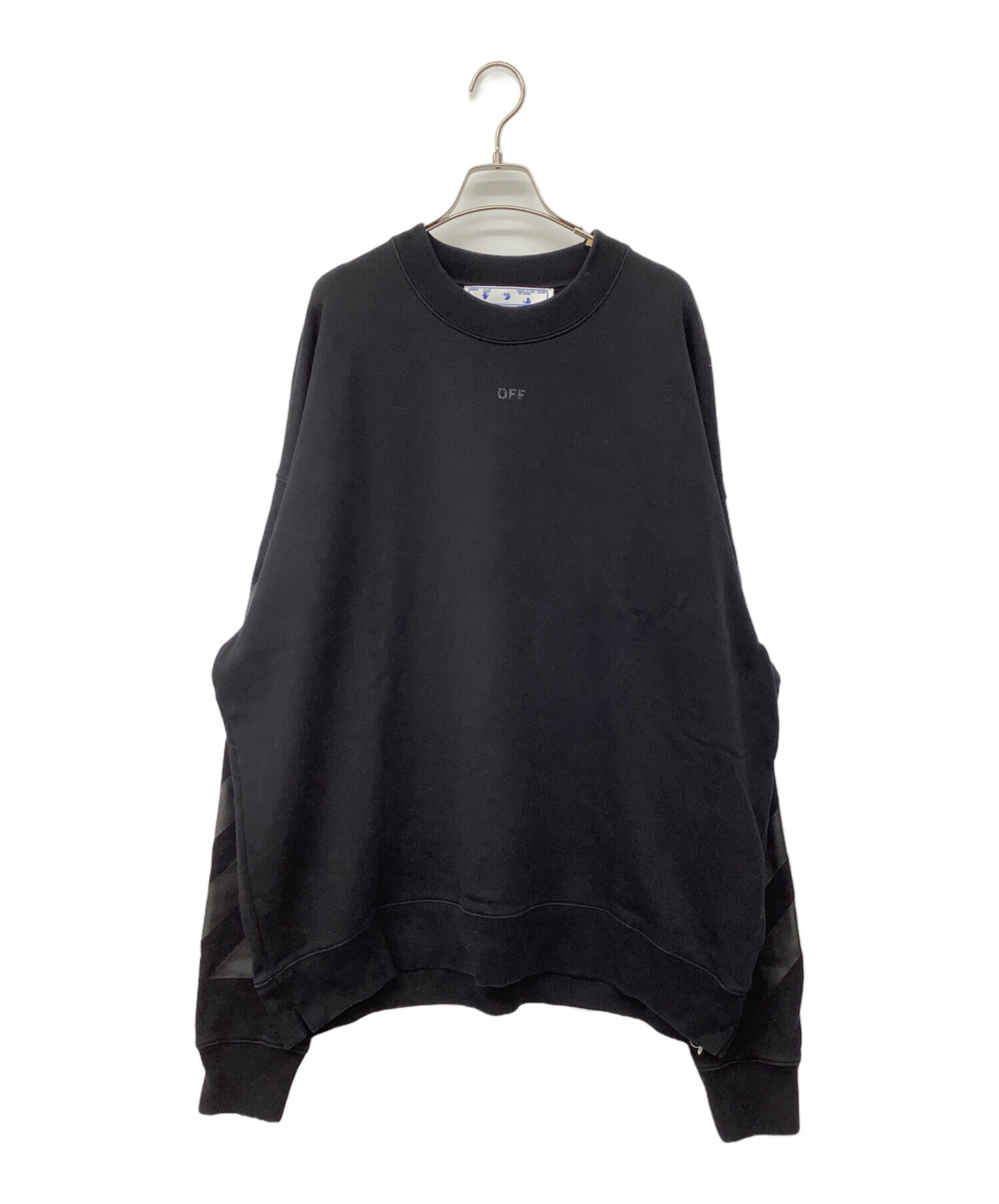 中古・古着通販】OFFWHITE (オフホワイト) スウェット ブラック サイズ 