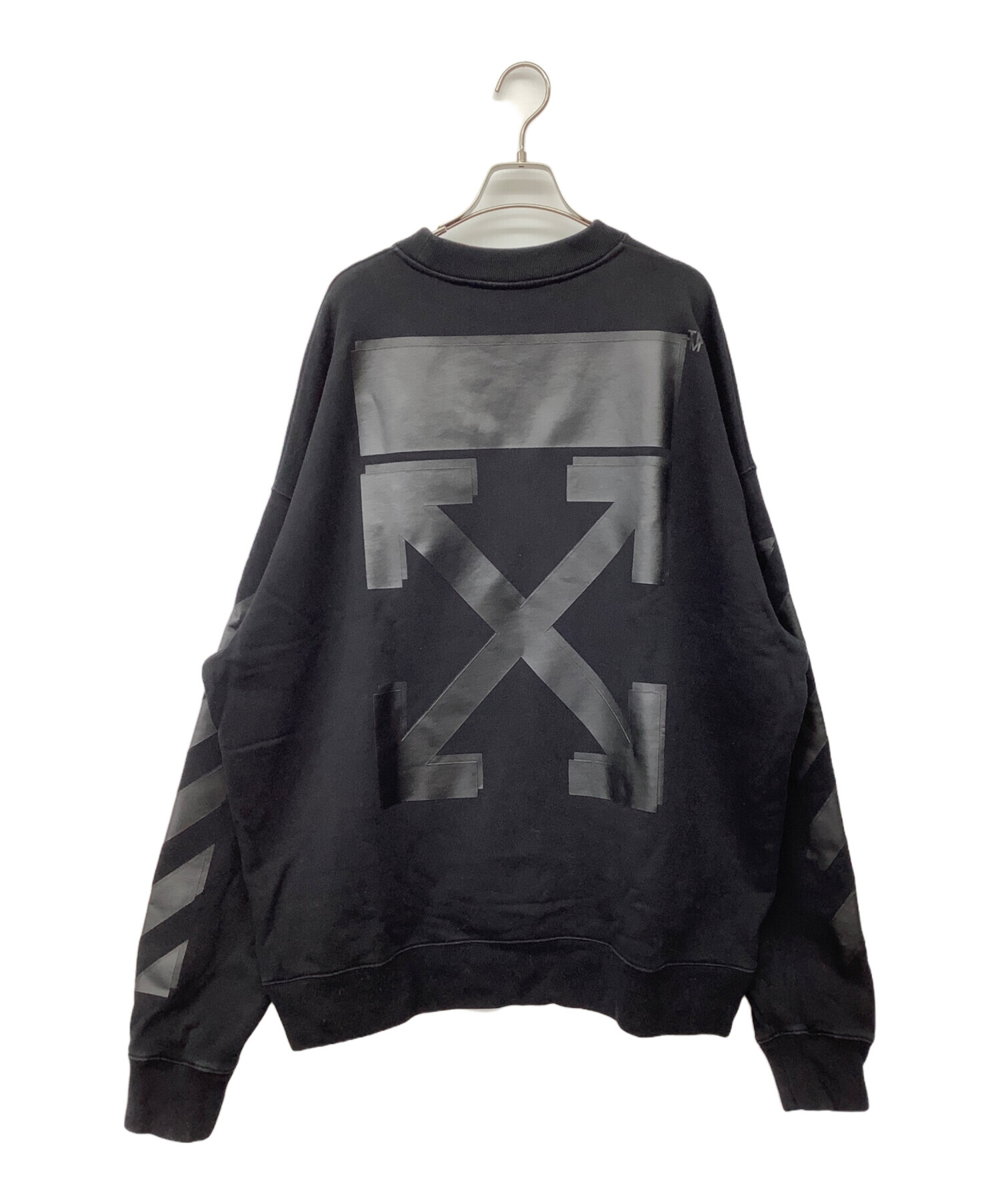 中古・古着通販】OFFWHITE (オフホワイト) スウェット ブラック サイズ 