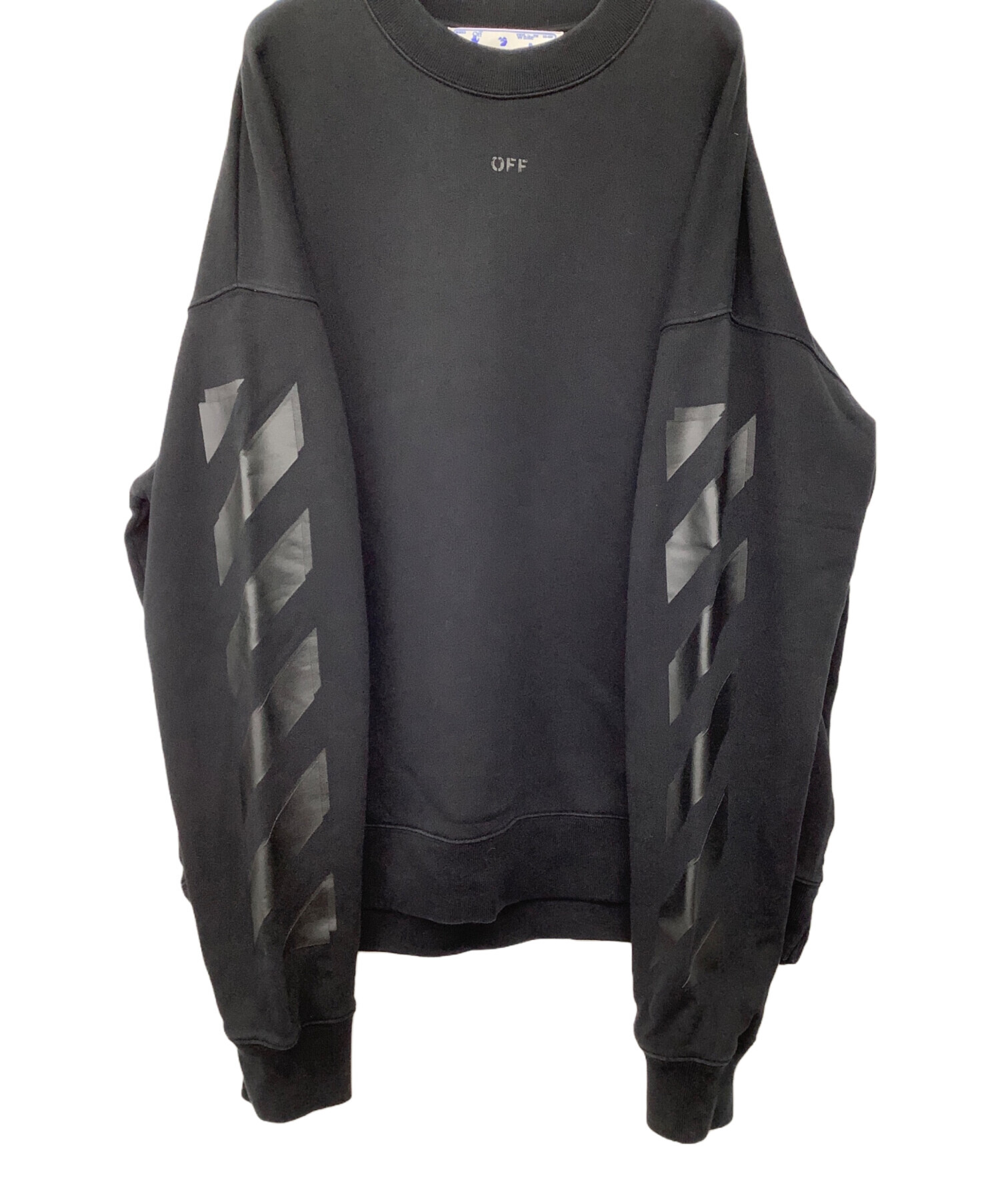中古・古着通販】OFFWHITE (オフホワイト) スウェット ブラック サイズ 