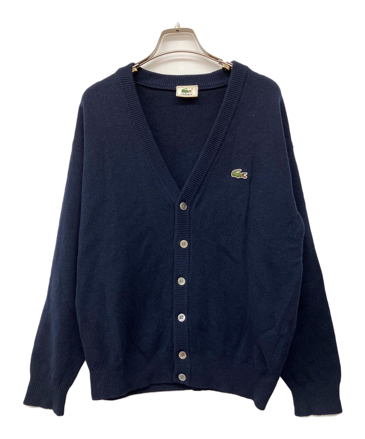 中古・古着通販】LACOSTE (ラコステ) 薄手カーディガン ネイビー 