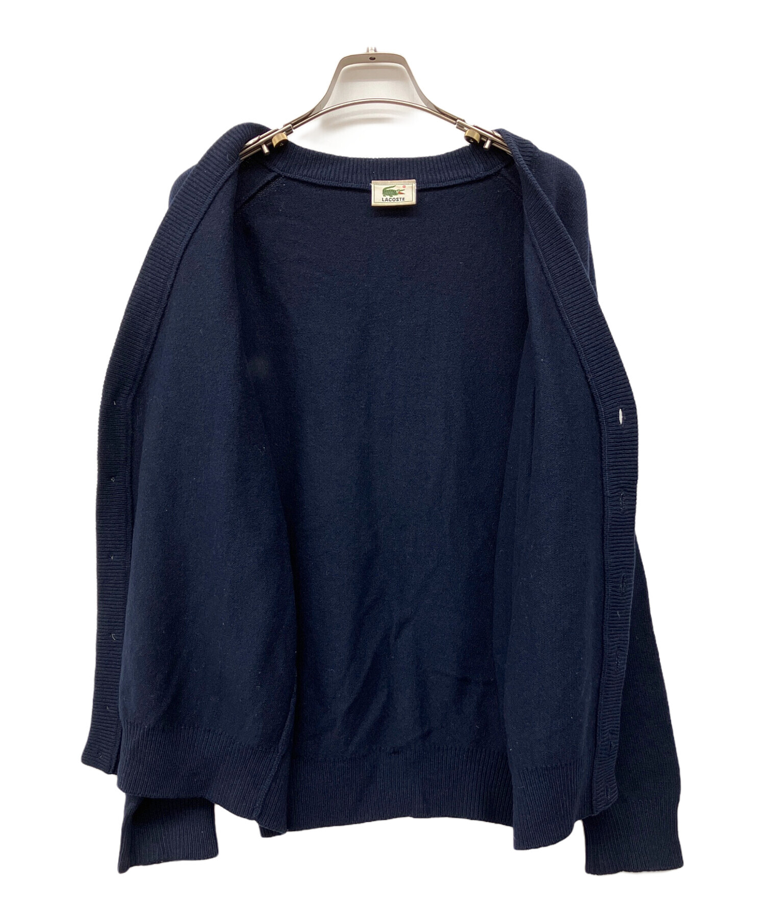 中古・古着通販】LACOSTE (ラコステ) 薄手カーディガン ネイビー 