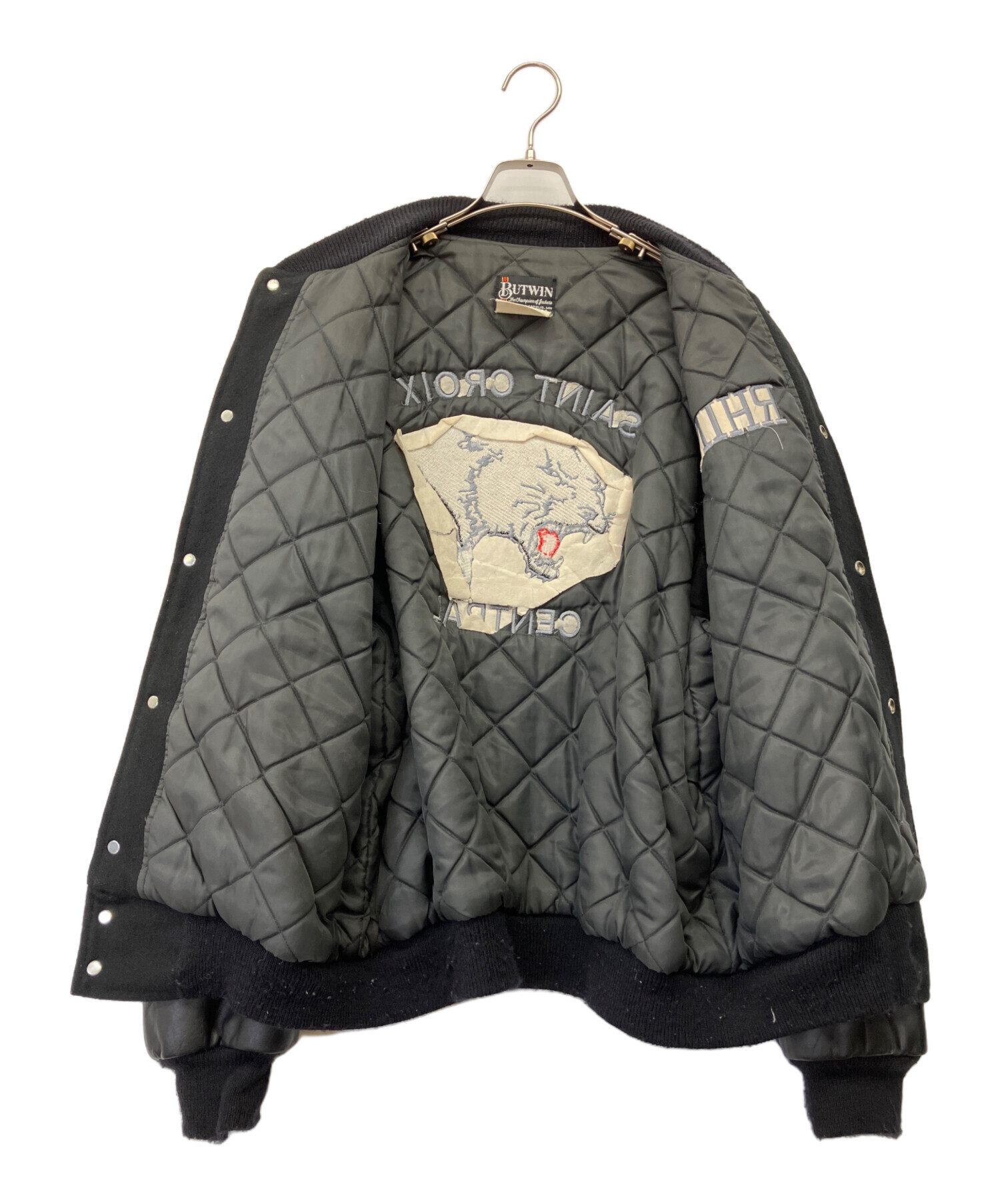 中古・古着通販】BUTWIN (バトウィン) スタジャン ブラック サイズ:XL