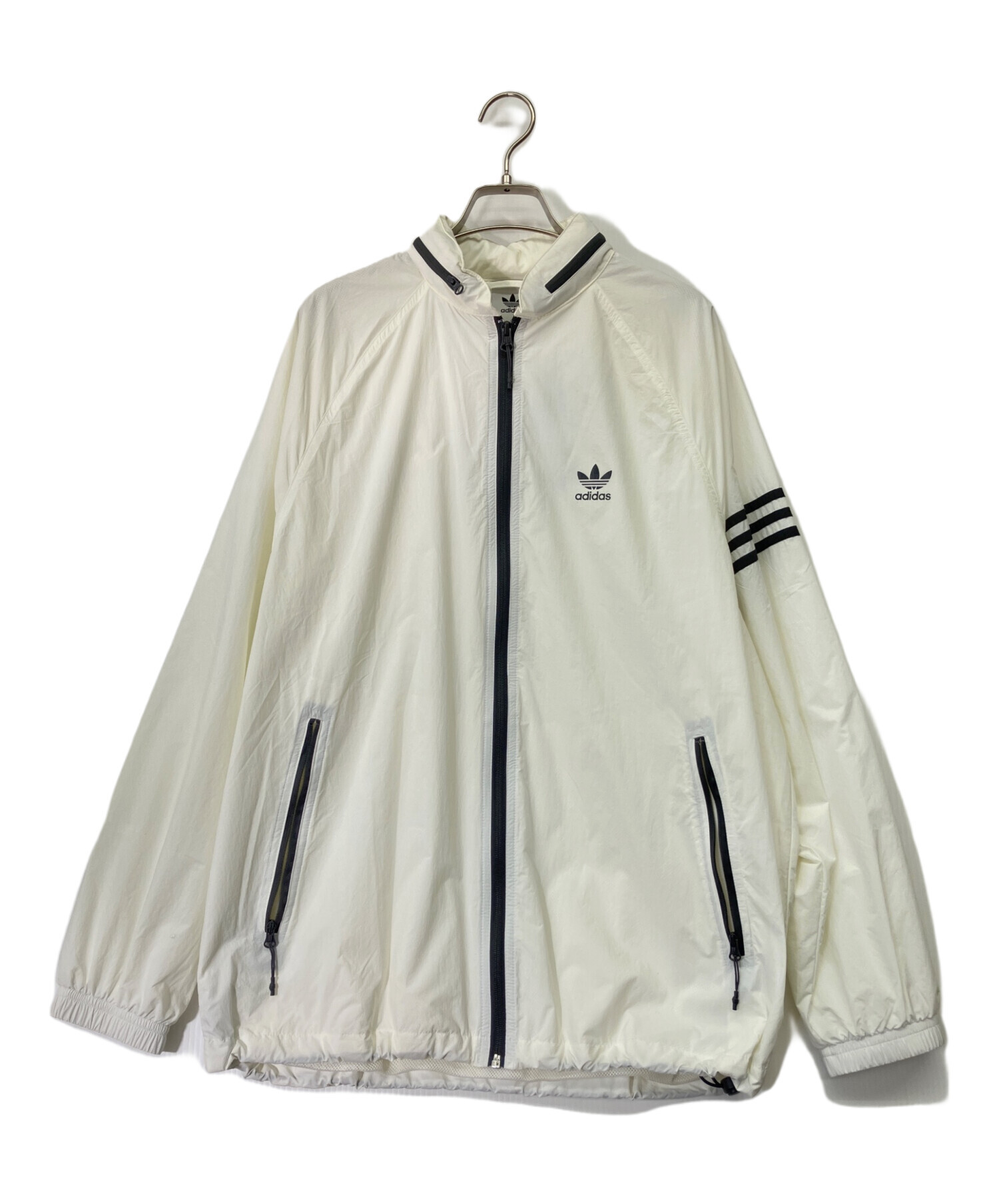 中古・古着通販】adidas (アディダス) ナイロンジャケット アイボリー 