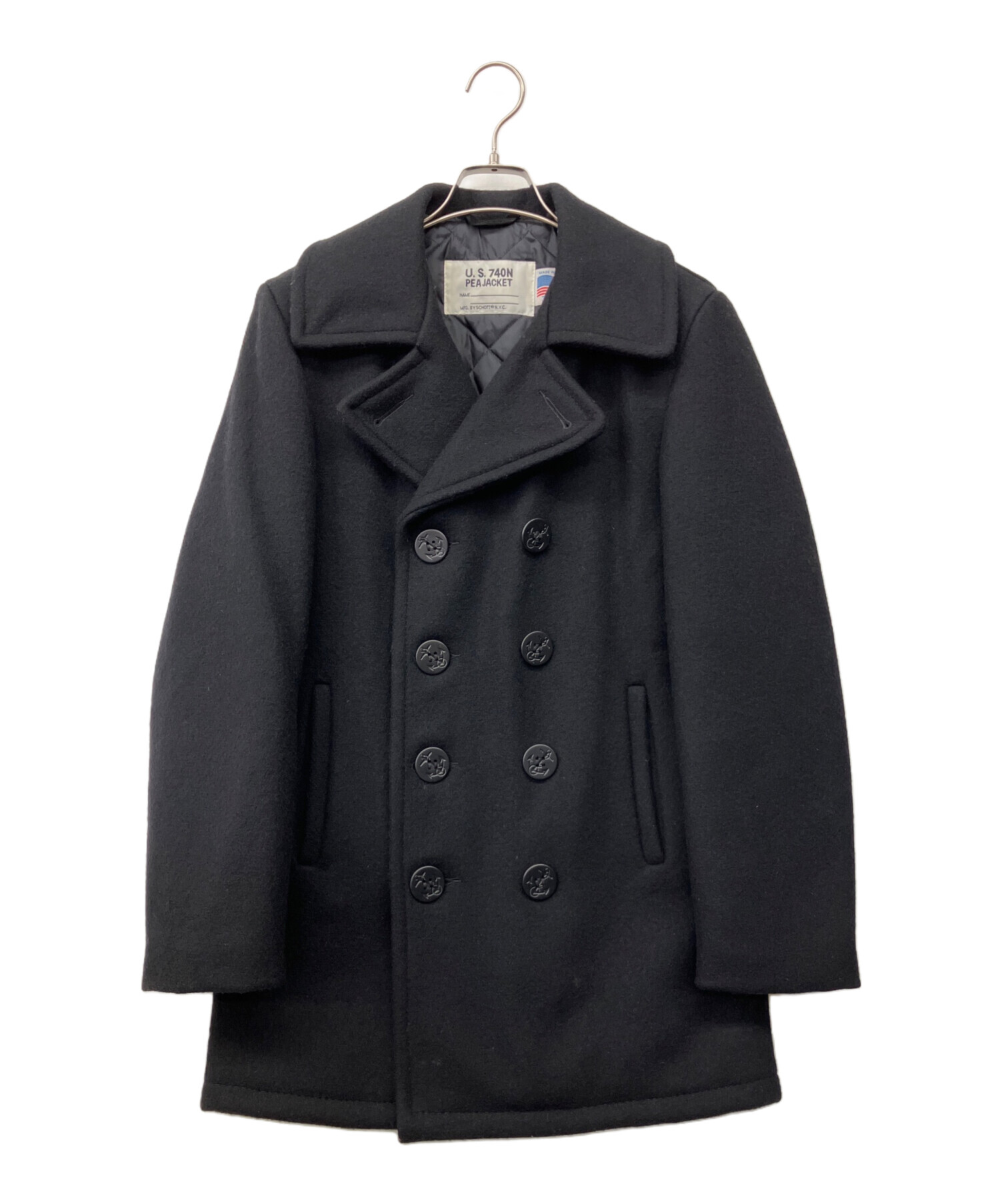 中古・古着通販】Schott (ショット) Pコート ブラック サイズ:32