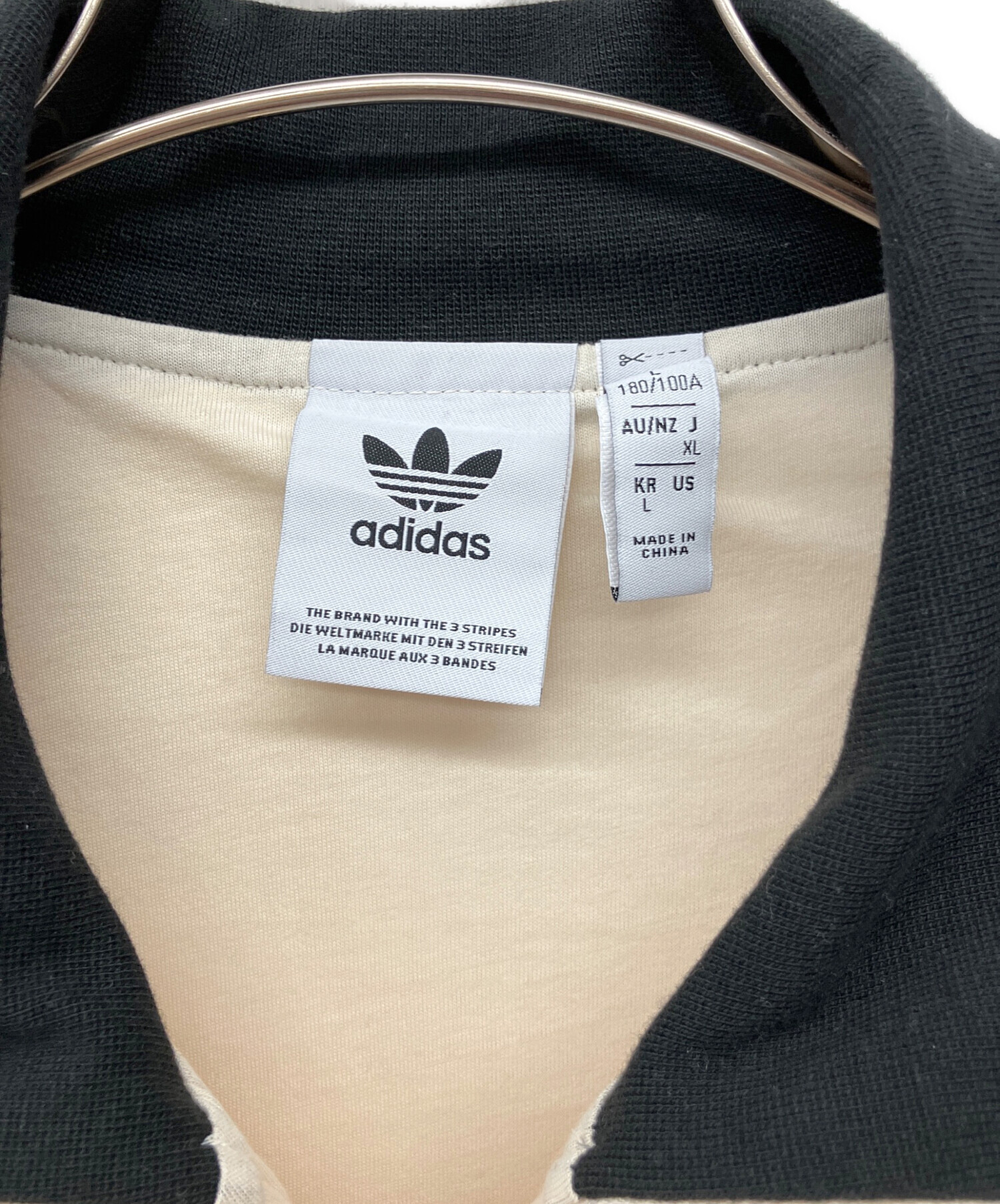 中古・古着通販】adidas (アディダス) トラックジャケット アイボリー 