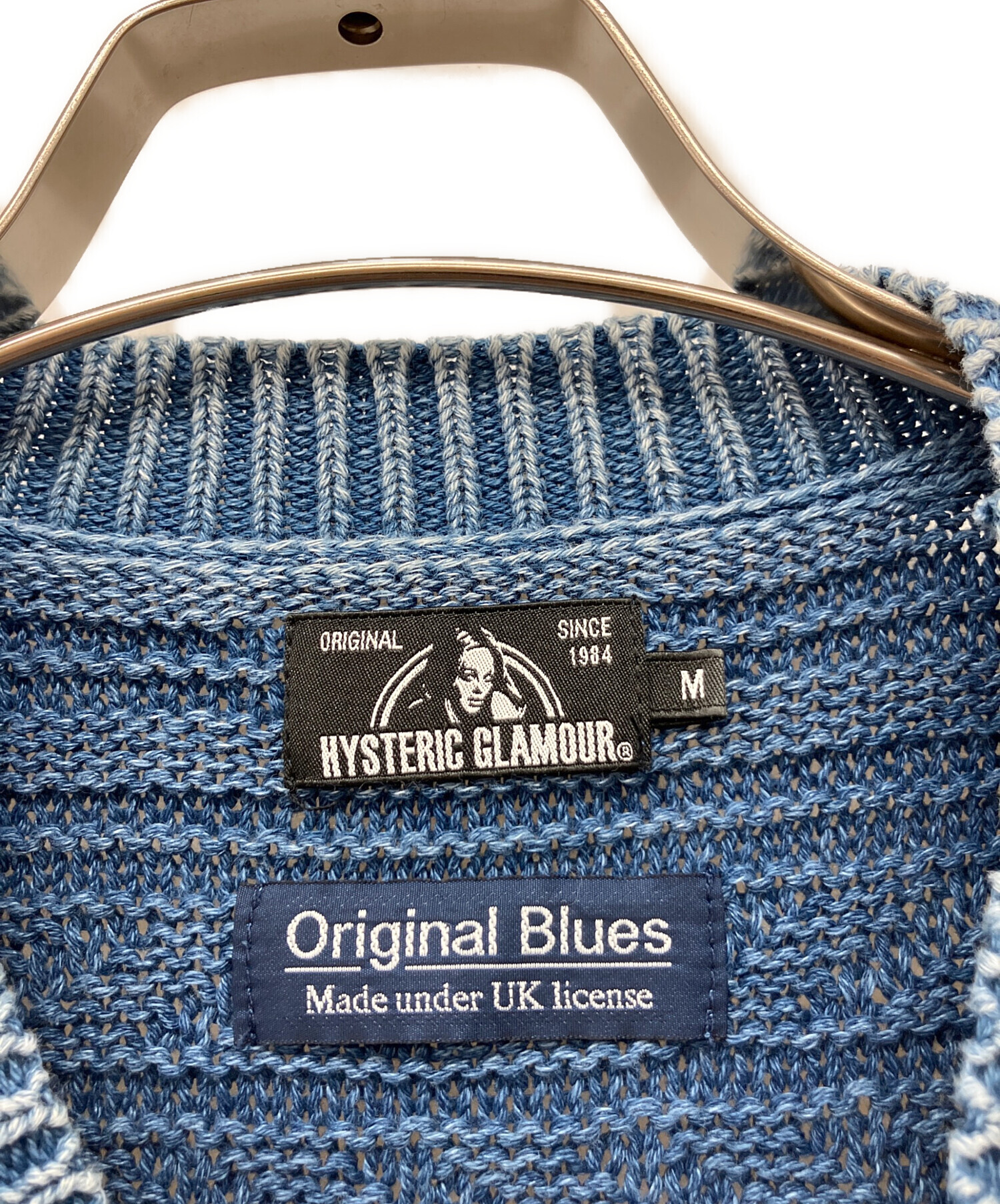 HYSTERIC GLAMOUR HIGH PERFORMANCE ブルー 中古・古着通販】Hysteric Glamour (ヒステリックグラマー) 厚手ニット