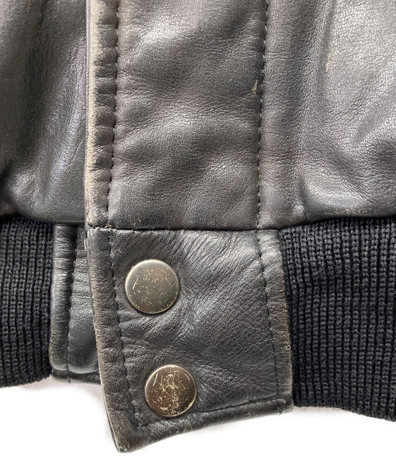 banana Republic 黒レザー ボックスシルエットジャケット 80年代