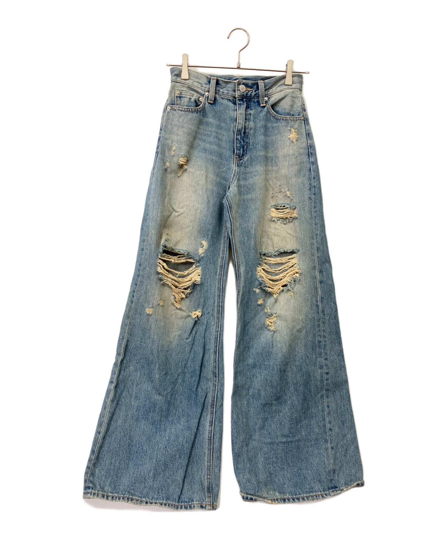 中古・古着通販】SLY (スライ) ダメージデニムパンツ サイズ:0