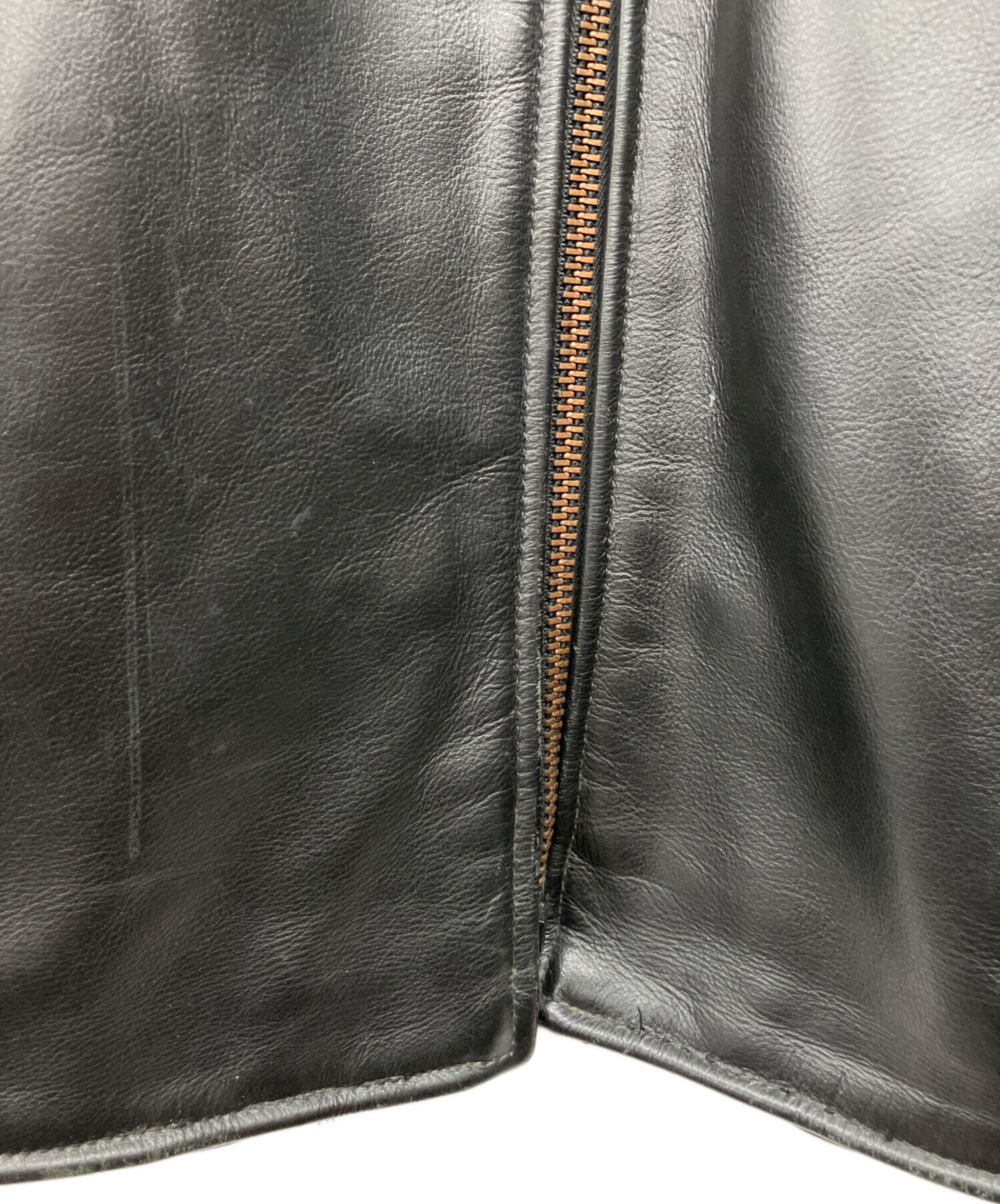 中古・古着通販】VANSON (バンソン) レザージャケット ブラック サイズ