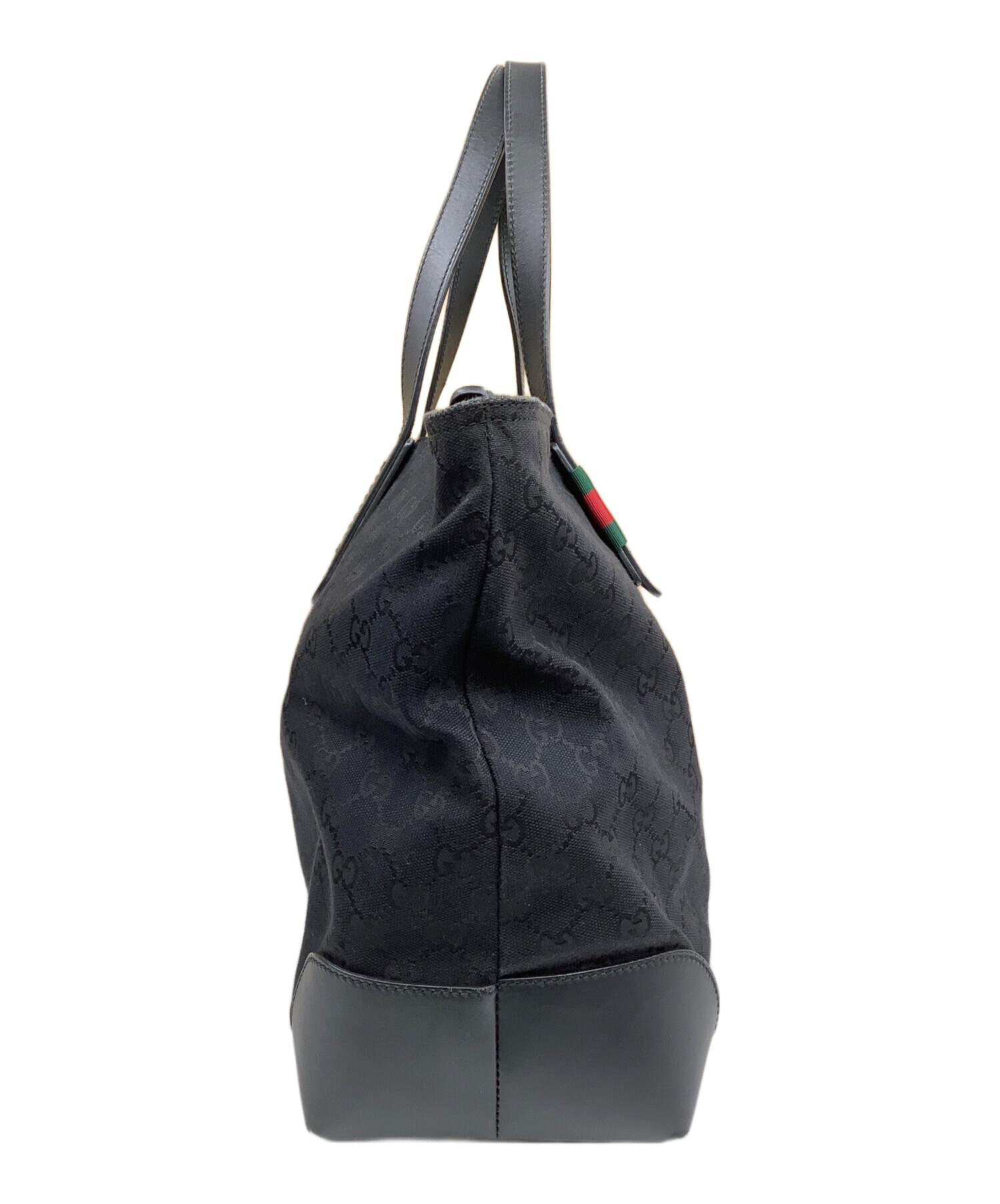 中古・古着通販】GUCCI (グッチ) GGキャンバストートバッグ ブラック