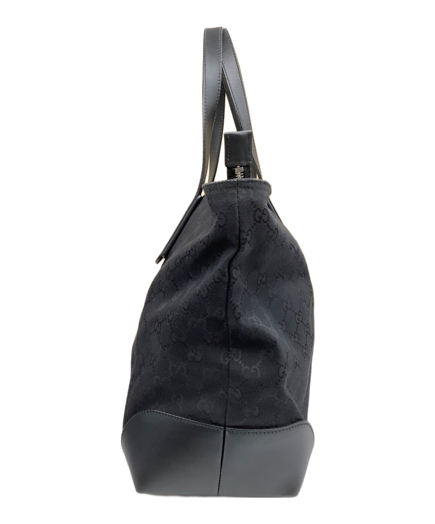 専用出品ブラック GGパターン キャンバストートバッグ　GUCCI 中古・古着通販】GUCCI (グッチ) GGキャンバストートバッグ ブラック