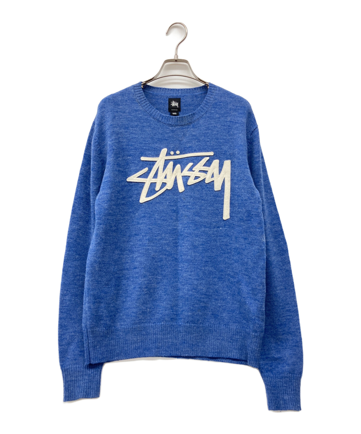 中古・古着通販】stussy (ステューシー) 薄手ニット ブルー サイズ:S