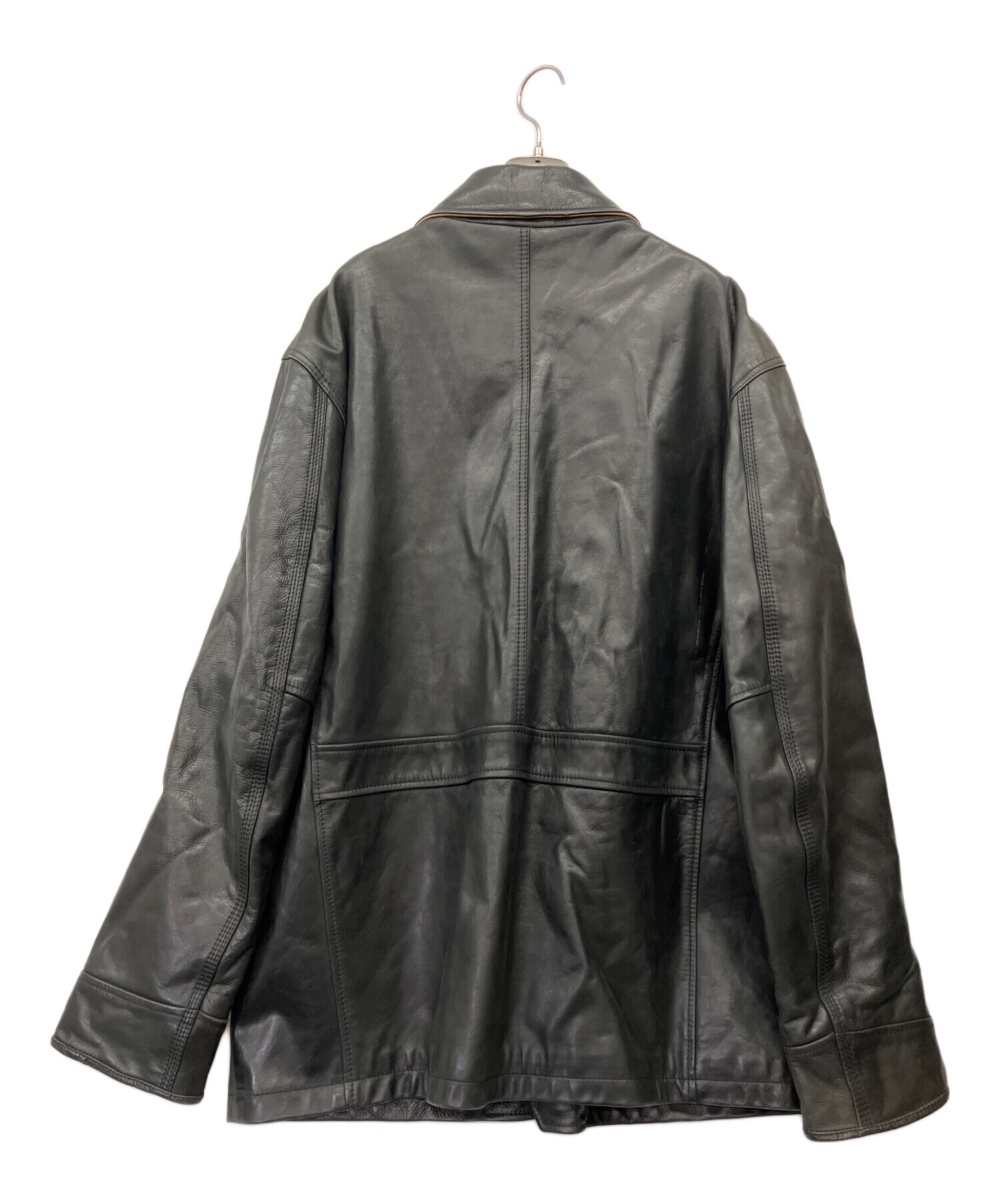 Timberland ブラックレザージャケット XL 本革　ヴィンテージ 中古・古着通販】Timberland (ティンバーランド) カウレザージャケット