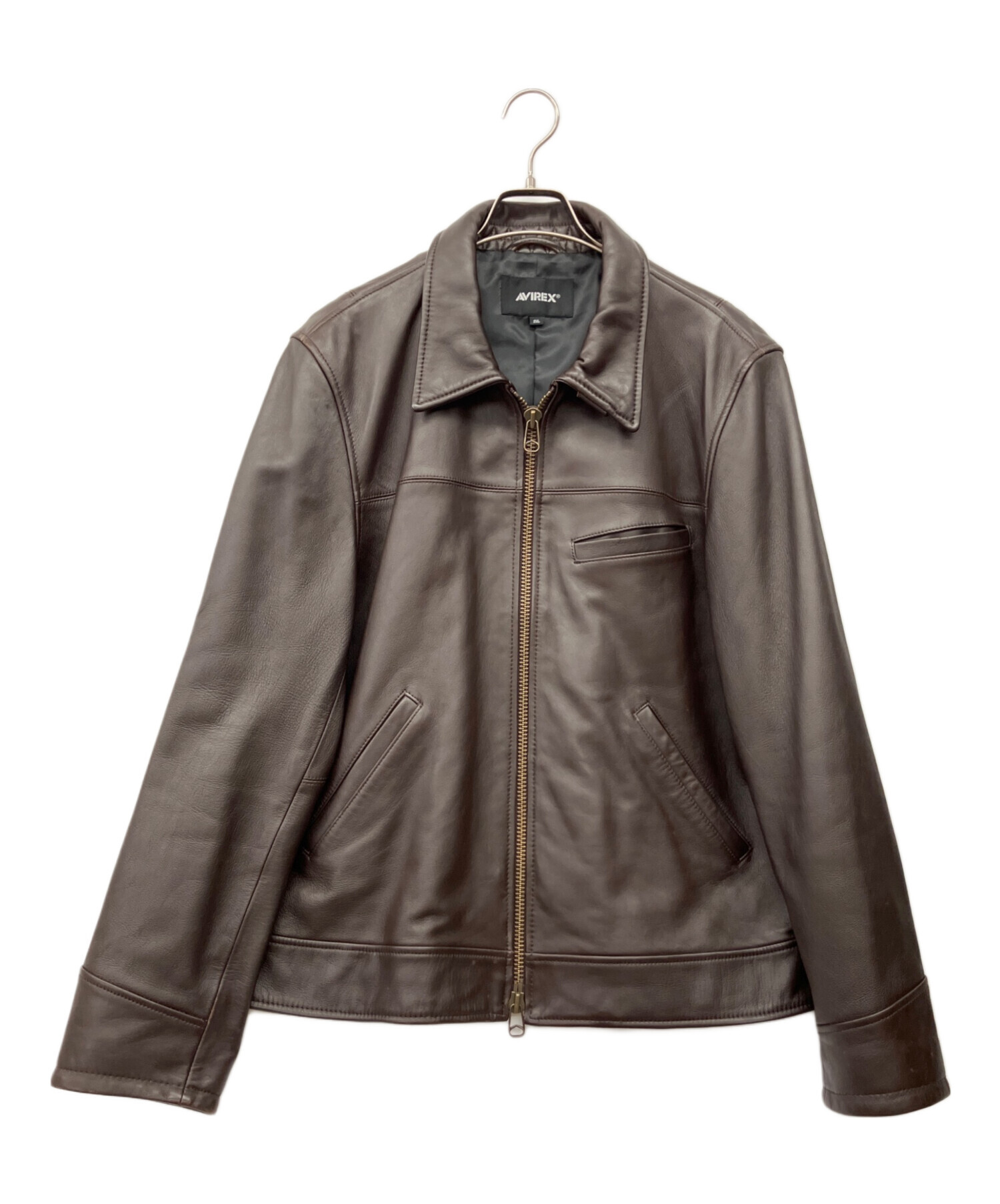 中古・古着通販】AVIREX (アヴィレックス) レザージャケット ブラウン