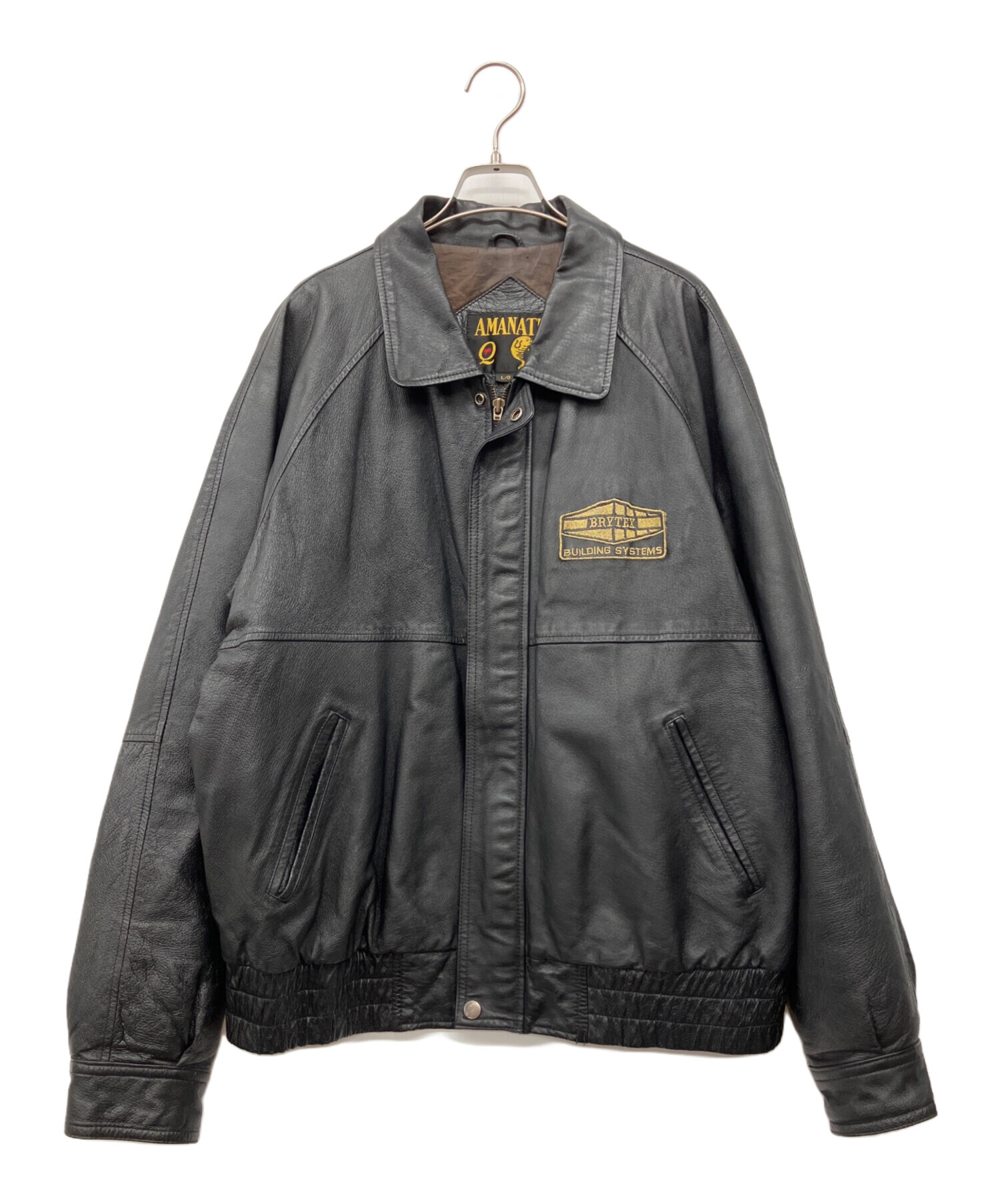 中古・古着通販】AMANATI (アマナティ) レザージャケット ブラック 