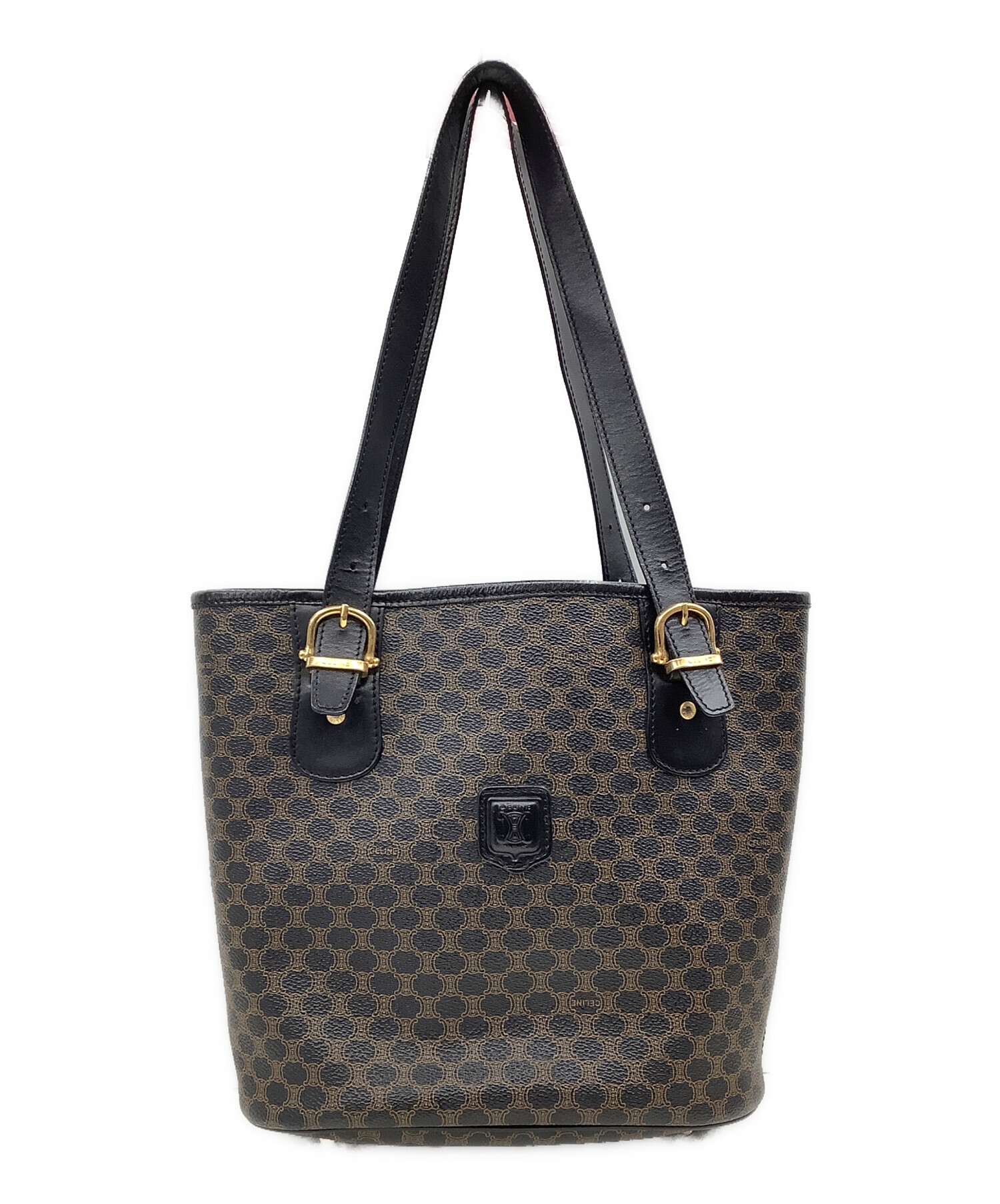 中古・古着通販】CELINE (セリーヌ) ブラック マカダム トートバッグ