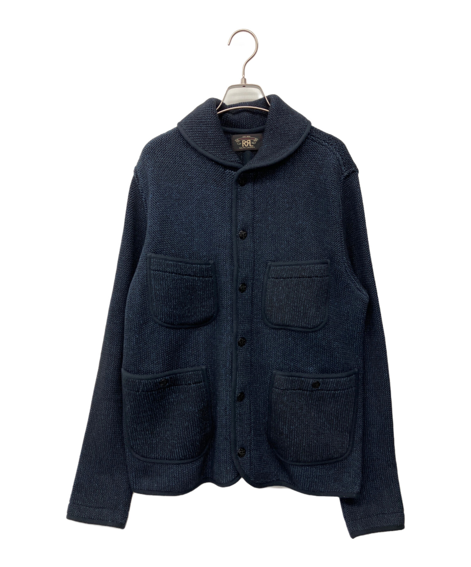 RRL ダブルアールエル カーディガン S 紺系 【古着】【中古】 中古・古着通販】RRL (ダブルアールエル) BEACH CLOTH-INSPIRED