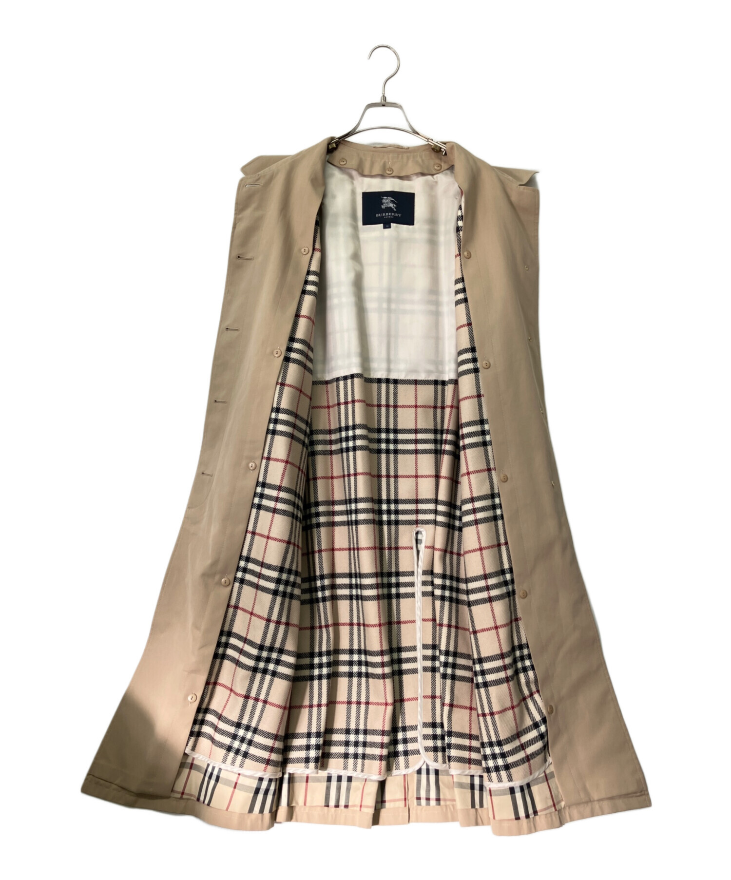 BURBERRY バーバリー ベージュ ステンカラーコート レディース ライナー 中古・古着通販】BURBERRY (バーバリー) ライナー付ステンカラーコート