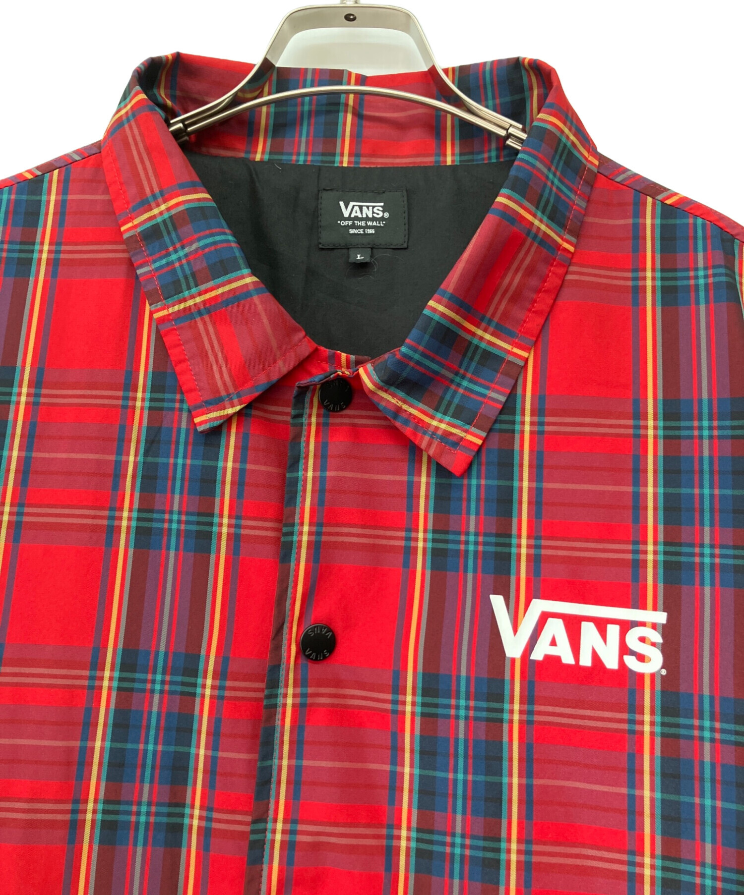 中古・古着通販】VANS (ヴァンズ) コーチジャケット レッド サイズ:L 
