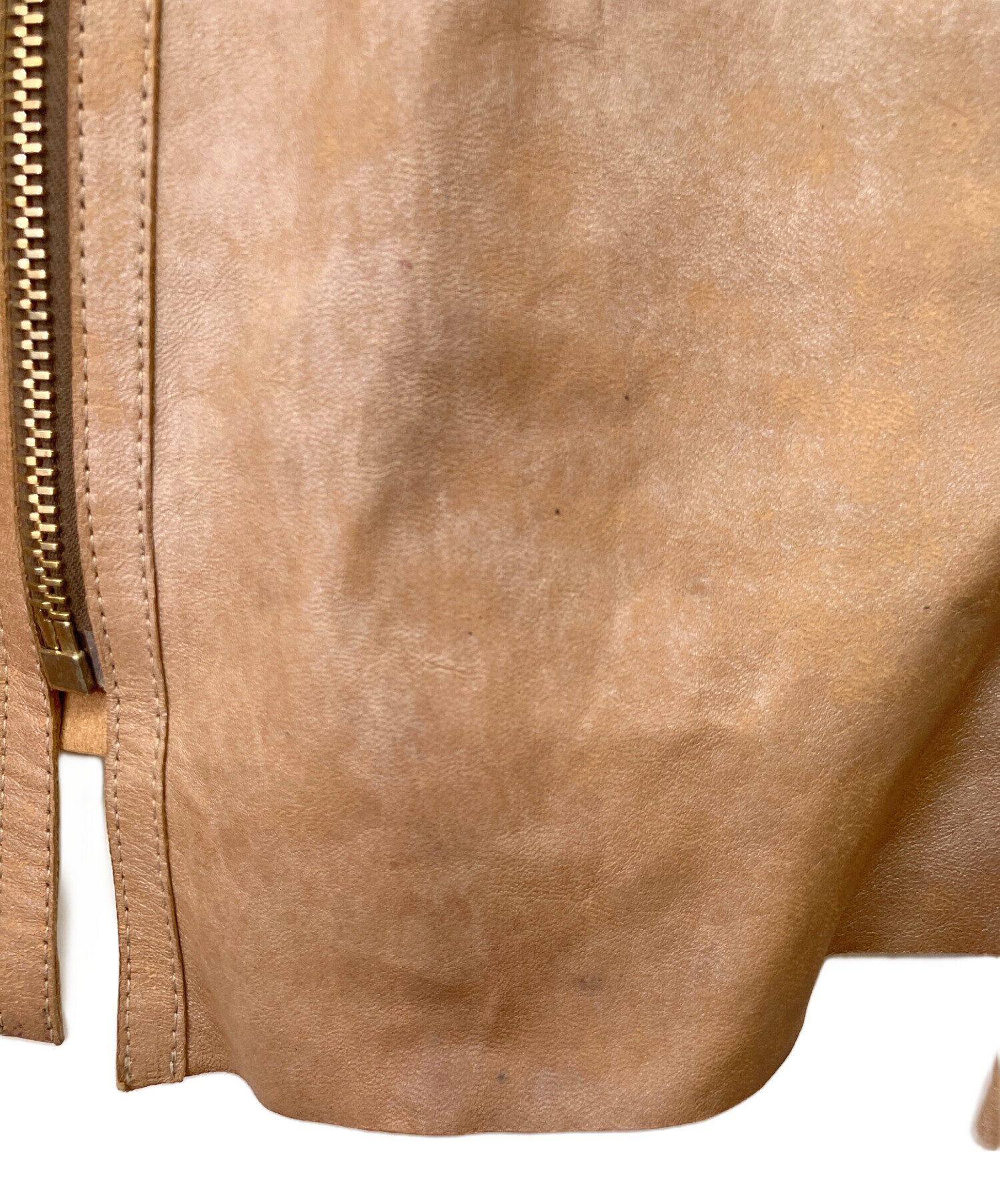 Paul Smith レザージャケット ベージュブラウン 羊革 ポールスミス Paul Smith レザージャケット ベージュブラウン 羊革 ポールスミス