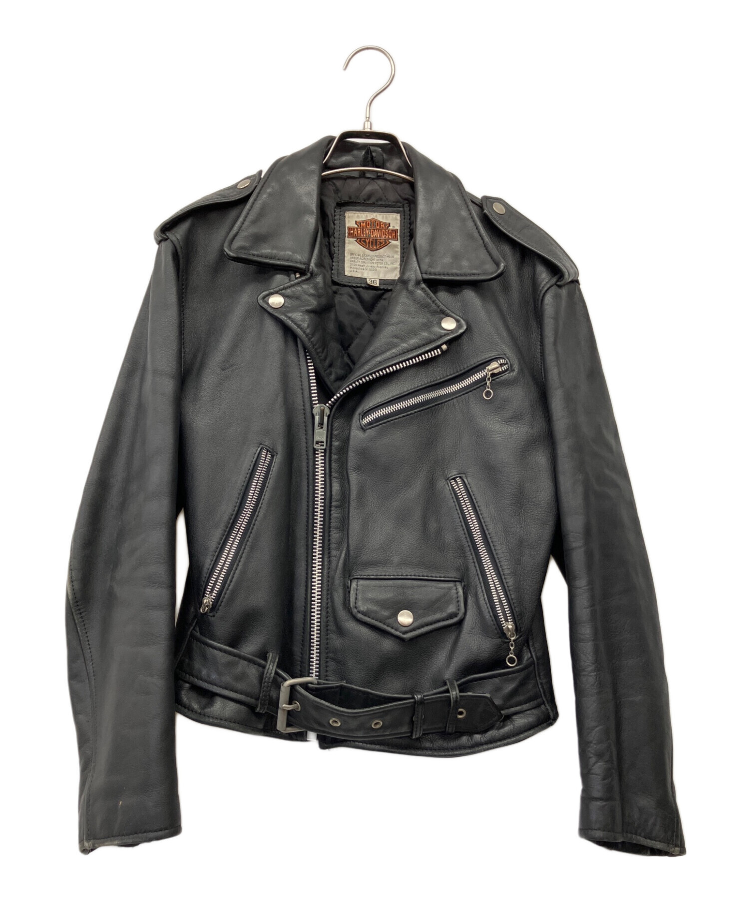 Harley-Davidson ダブルライダースジャケット w/xs 中古・古着通販】HARLEY-DAVIDSON (ハーレーダビッドソン) ダブル