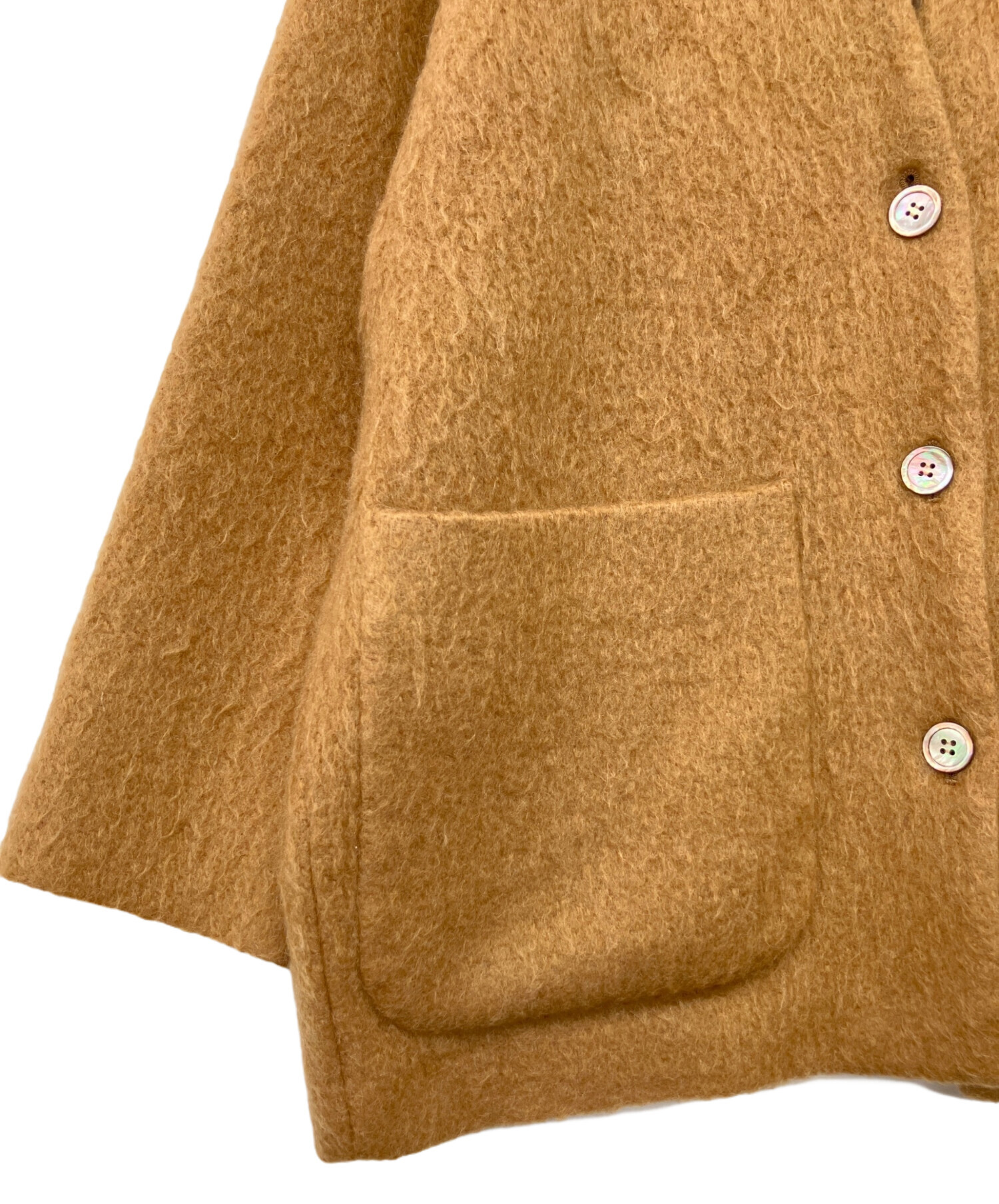 中古・古着通販】yori (ヨリ) ウールモヘアシャギージャケット