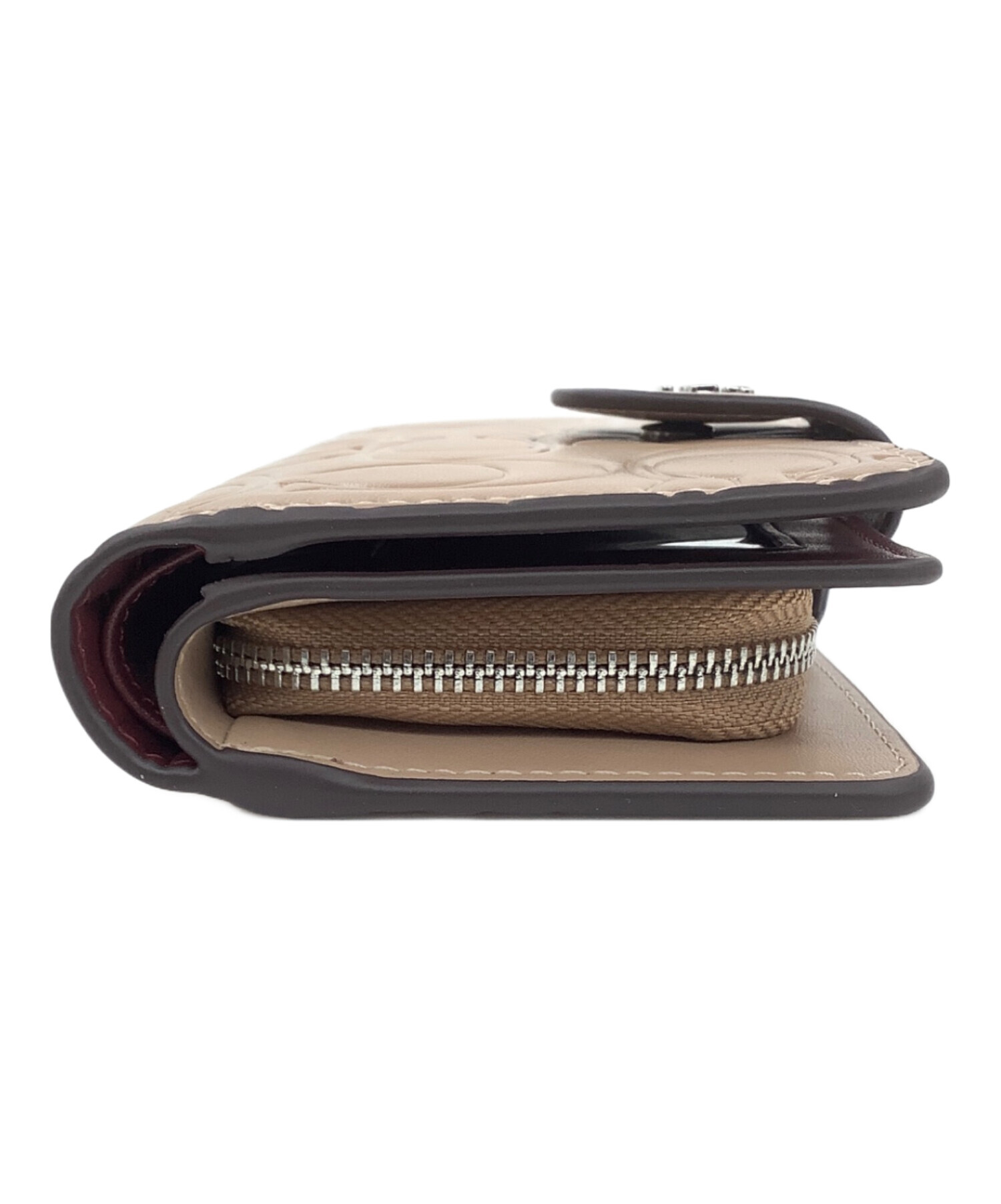 COACH コーチ/ミディアムコーナージップウォレット/6390/L22**/Aランク/09【中古】 COACH 6390 Women's Medium Corner Zip Wallet Crossgrain Leather
