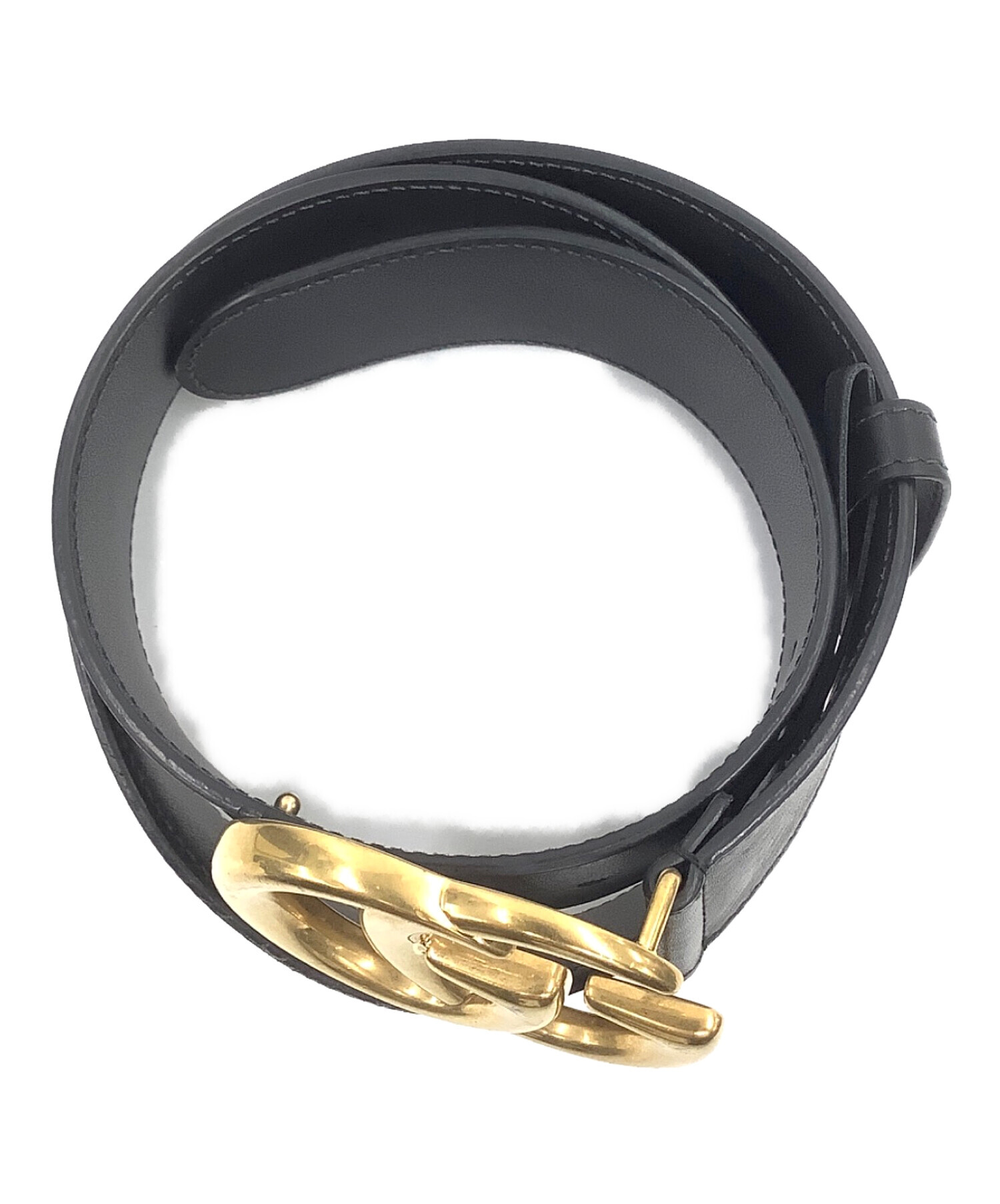 中古・古着通販】GUCCI (グッチ) ダブルG ワイドベルト ブラック 