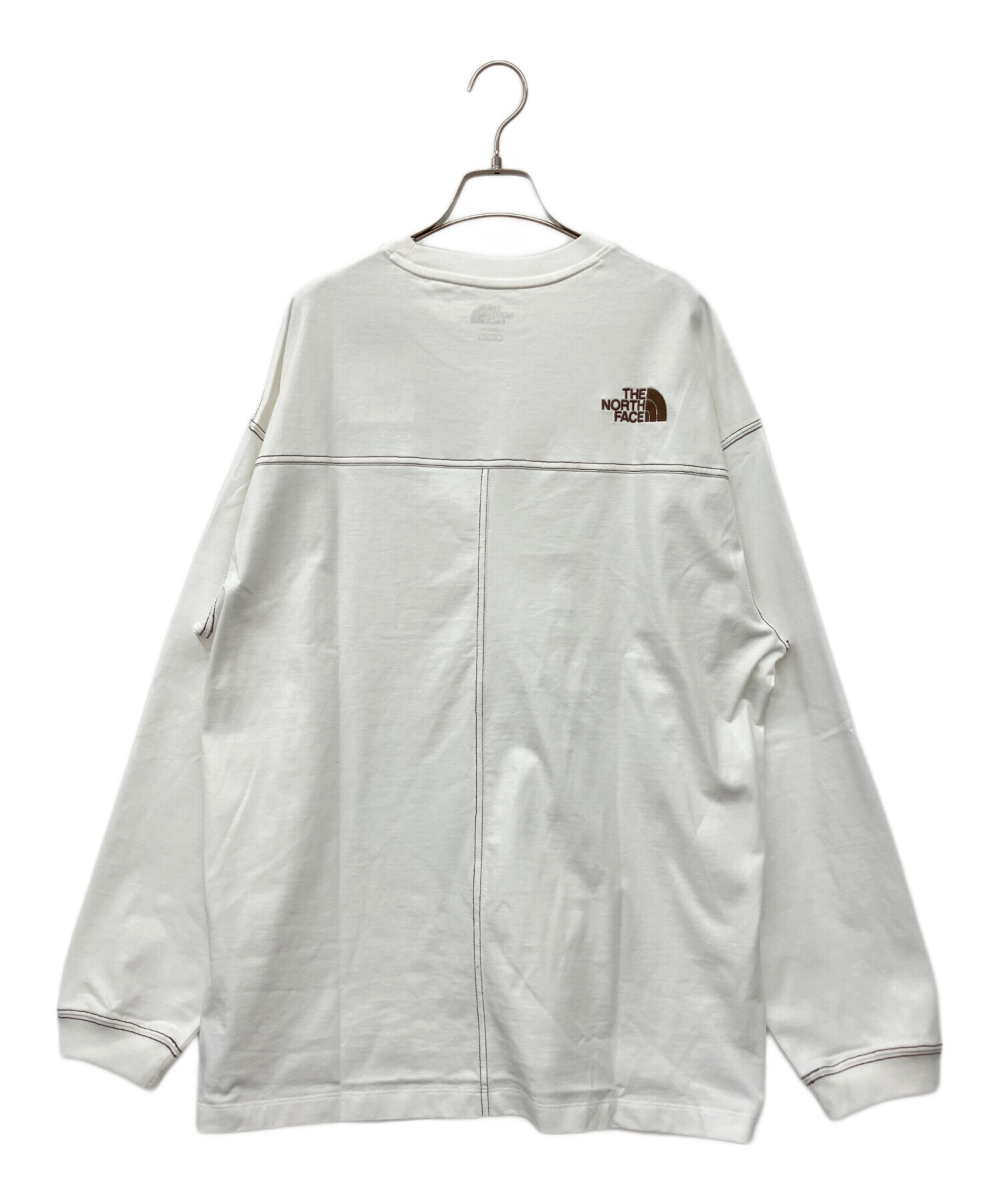 新品未使用　韓国正規 ノースフェイス　ESSENTIAL TEE ホワイト　L 新品・韓国限定】ノースフェイス エッセンシャル ロンT Lサイズ ユニ