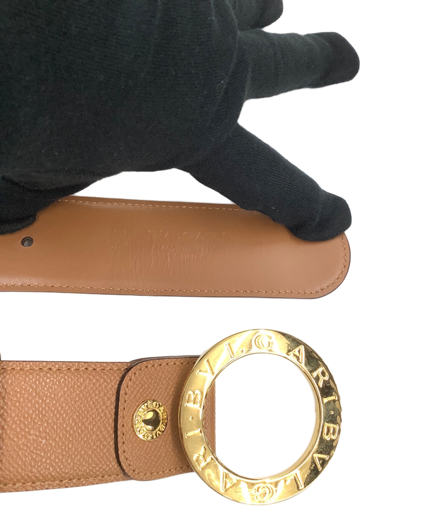 中古・古着通販】BVLGARI (ブルガリ) ベルト ブラウン×ゴールド