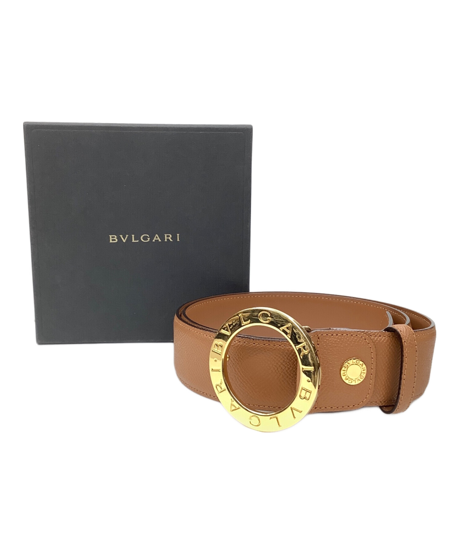 中古・古着通販】BVLGARI (ブルガリ) ベルト ブラウン×ゴールド