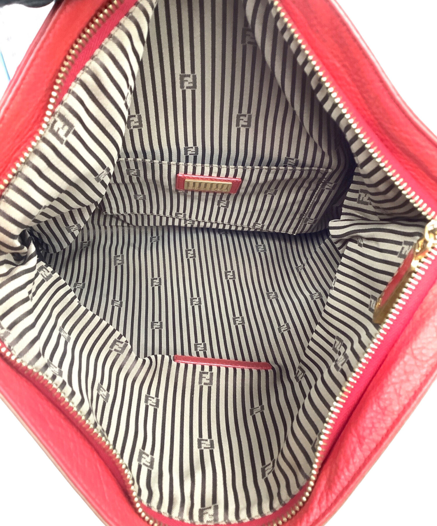 中古・古着通販】FENDI (フェンディ) Leather Foldover Clutch Bag