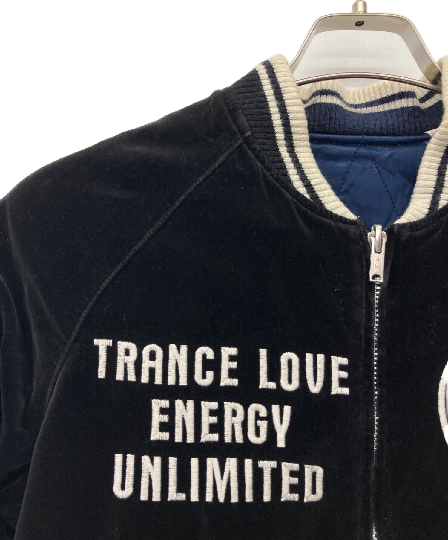 ヒステリックグラマーリバーシブルスカジャン シルク100％　ブラック✖︎ブルー 中古・古着通販】Hysteric Glamour (ヒステリックグラマー