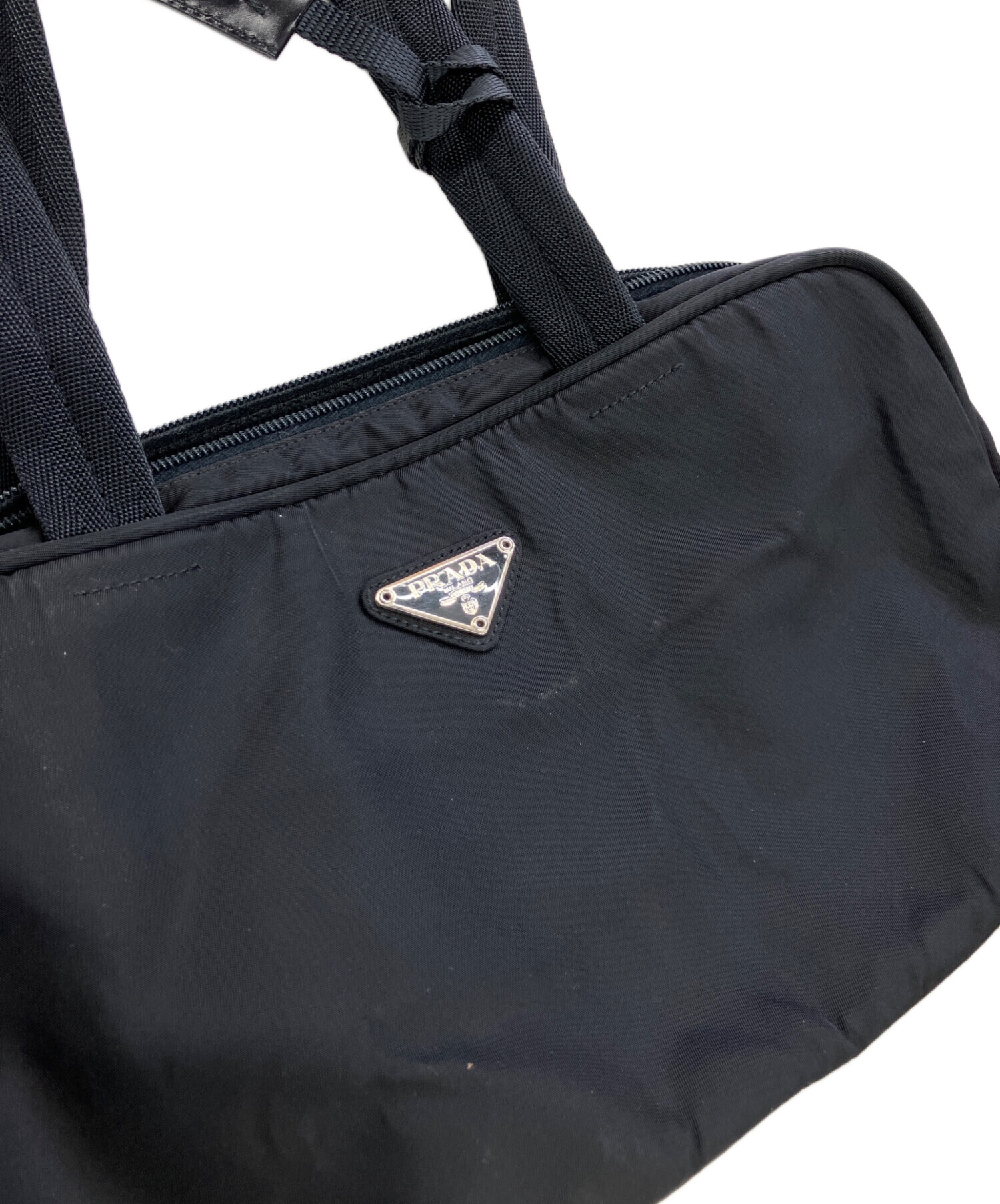 中古・古着通販】PRADA (プラダ) ミニボストンバッグ ブラック