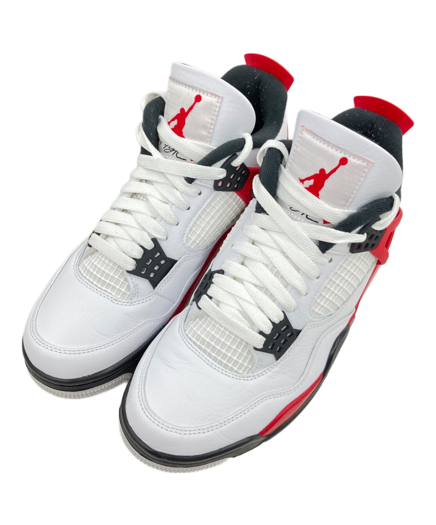 中古・古着通販】NIKE (ナイキ) AIR JORDAN 4 RETRO WHITE/FIRE RED 