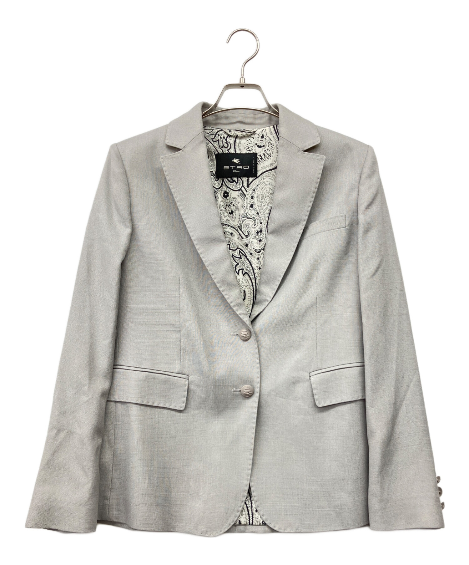 中古・古着通販】ETRO (エトロ) セットアップスーツ グレー サイズ:42