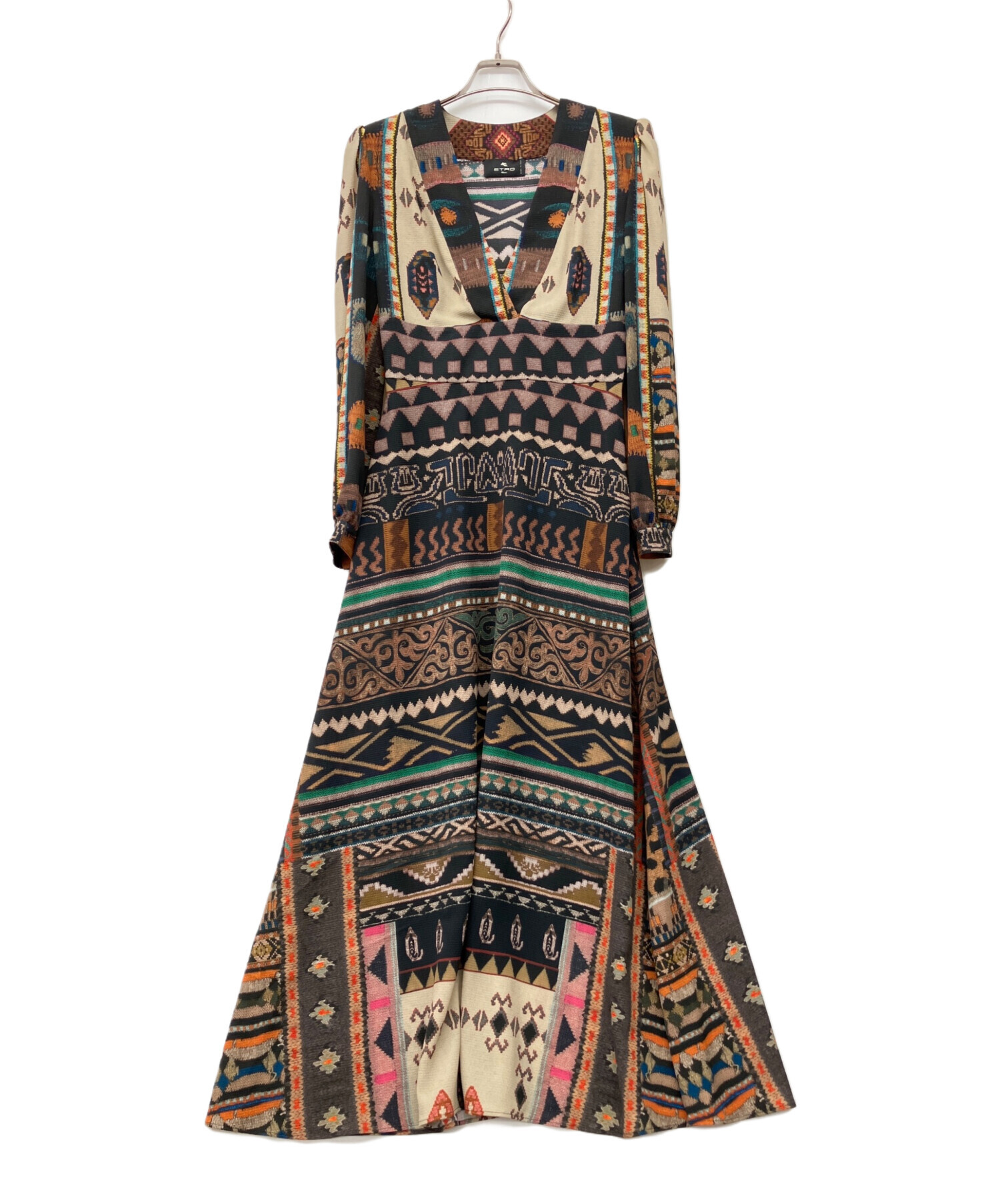 中古・古着通販】ETRO (エトロ) 長袖ワンピース マルチカラー サイズ