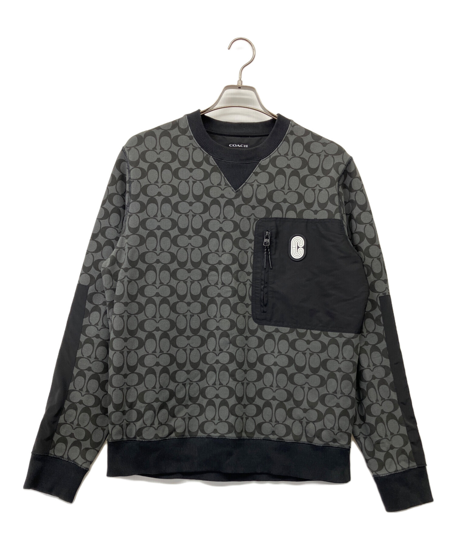 中古・古着通販】COACH (コーチ) スウェット ブラック サイズ:M