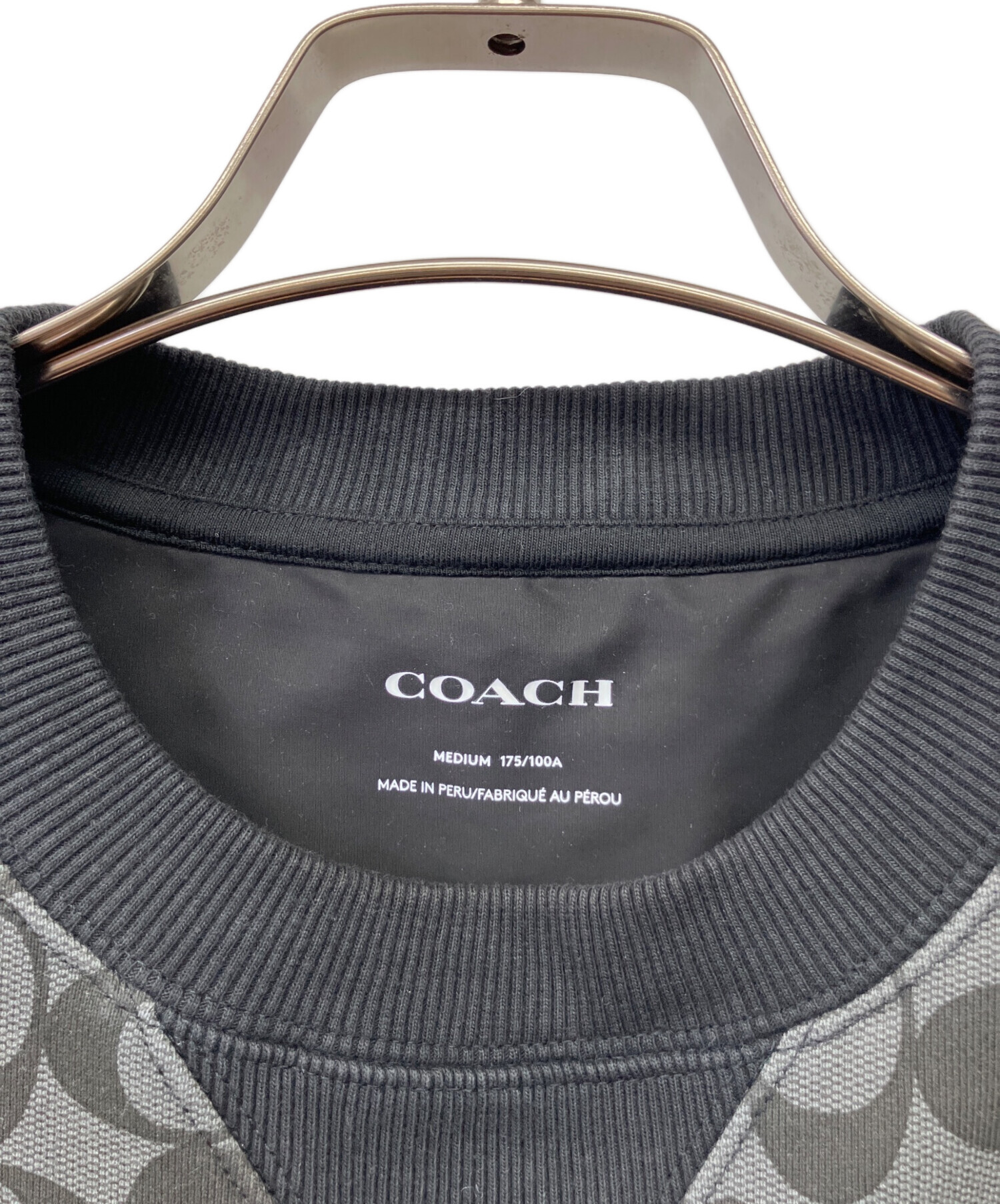 COACH ブラック スウェット M COACH(コーチ) / スウェット/M/コットン/ブラック// | 古着の