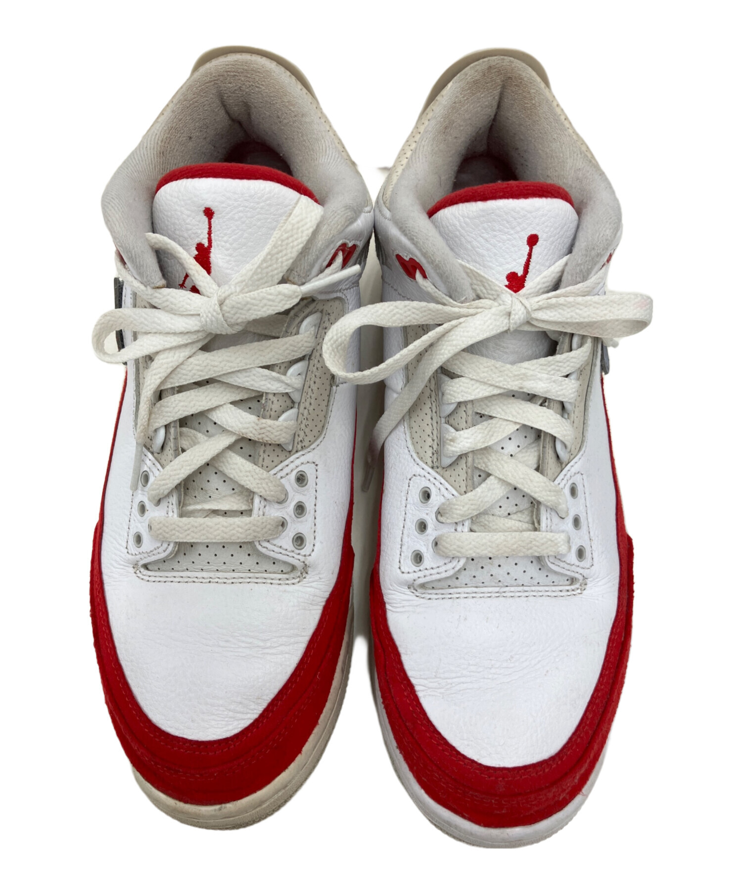 中古・古着通販】NIKE (ナイキ) AIR JORDAN 3 RETRO ホワイト×レッド 