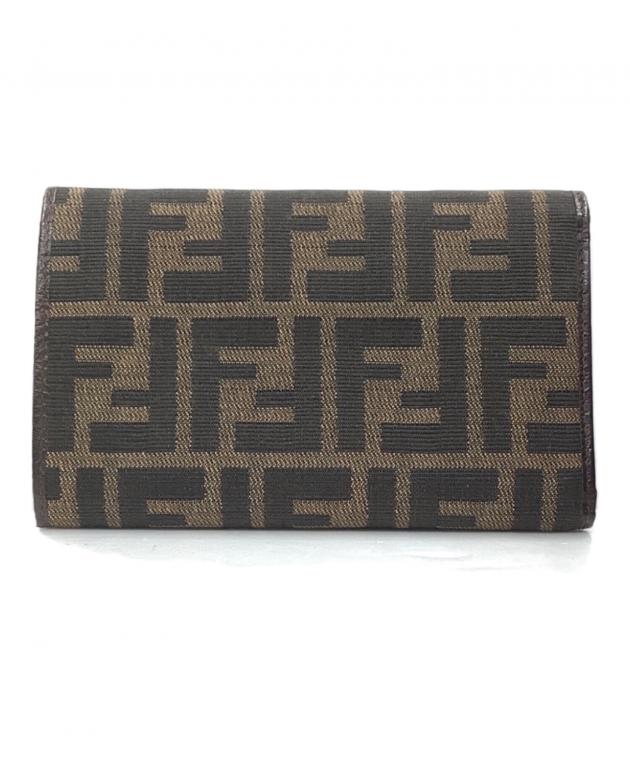 中古・古着通販】FENDI (フェンディ) ズッカ 3つ折り財布 ブラウン 