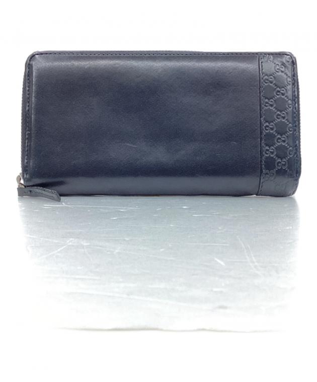 未使用に近い✨グッチ　長財布　ラウンドファスナー 中古・古着通販】GUCCI (グッチ) ラウンドファスナー長財布 ブラック