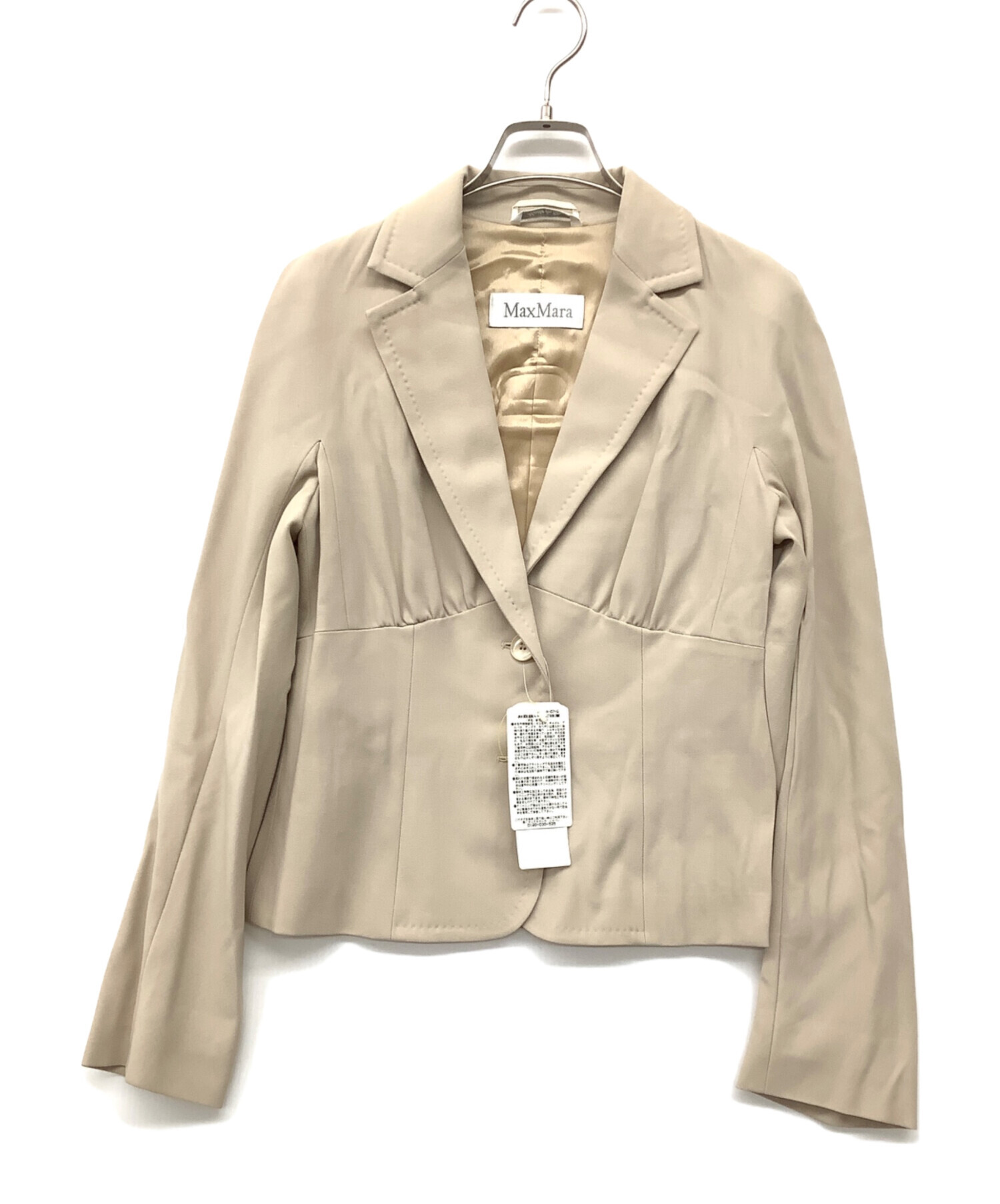 ★未使用★ダブル スーツ セットアップ ベージュ 90s ビンテージ オマケ付き 90s ヴィンテージ ダブルスーツ セットアップ 成人式 グレー×ブルー
